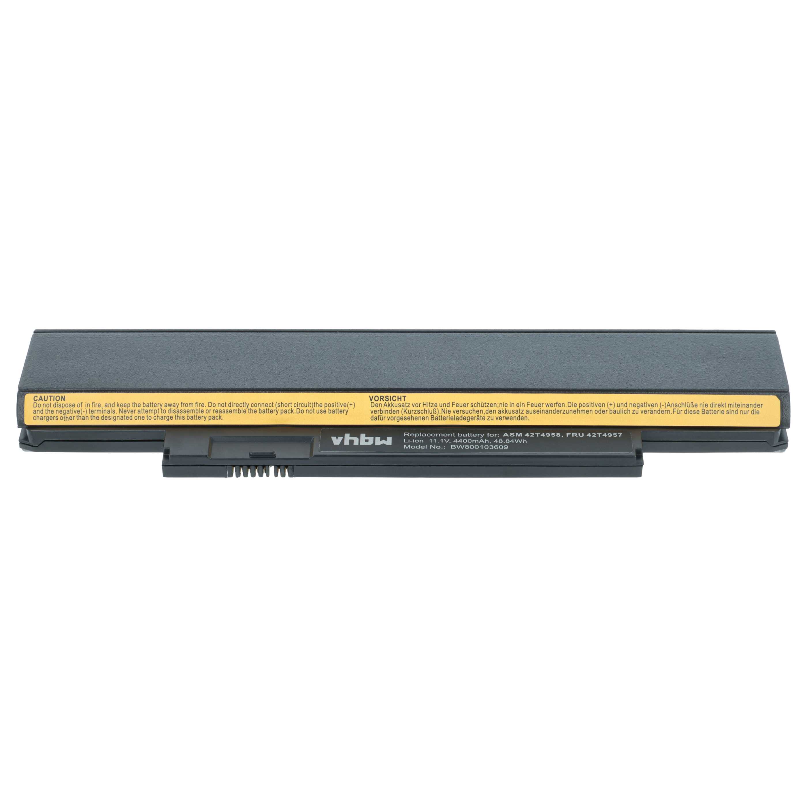 Batteria sostituisce Lenovo 42T4945, 42T4943, 0A36292, 0A36290 per notebook - 4400mAh 11,1V Li-Ion nero