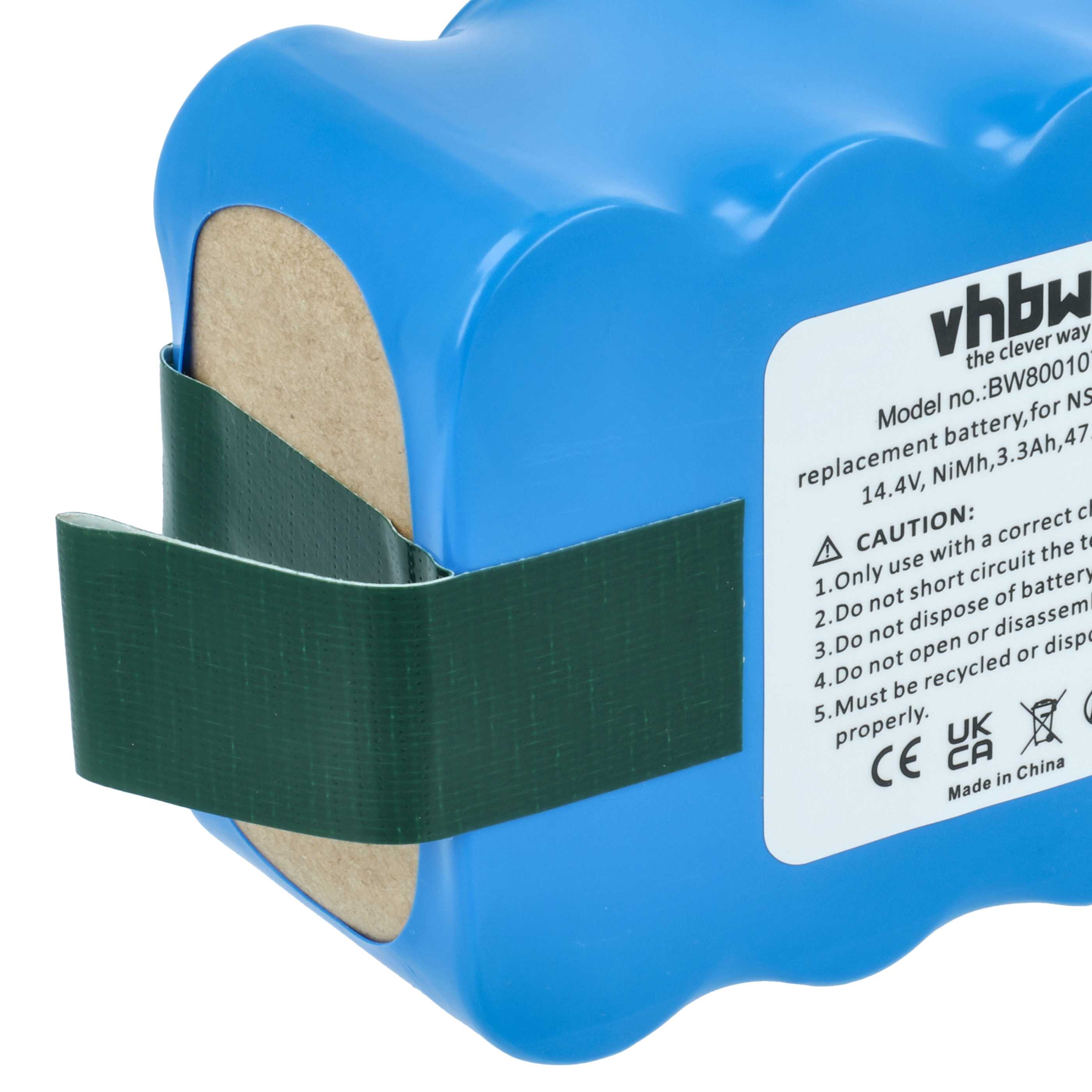 Batteria sostituisce YX-NI-MH-017144-COR, NS3000D03X3, YX-Ni-MH-022144 per aspirapolvere - 3300mAh 14,4V NiMH