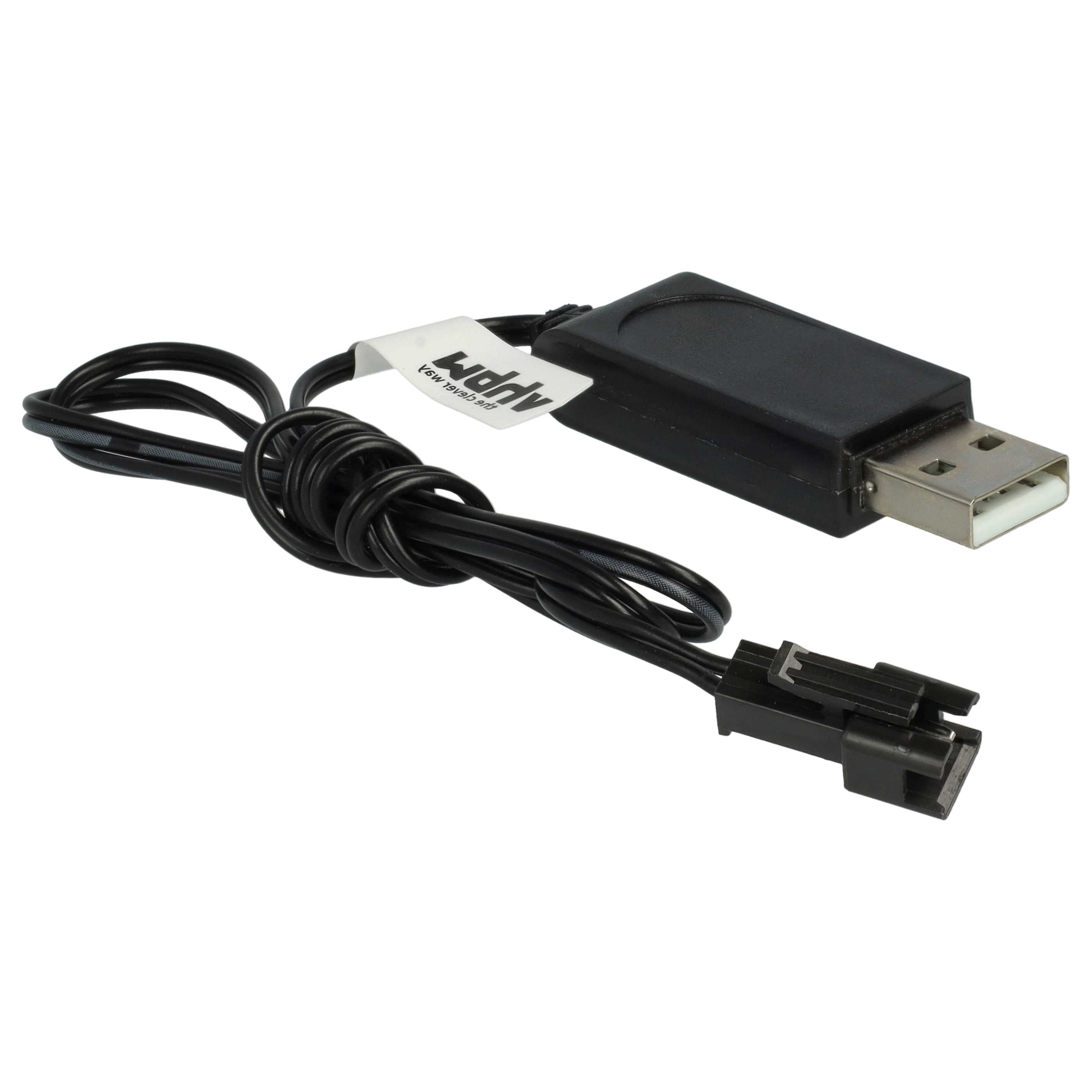 USB Charging Cable suitable for RC Batteries with SM-2P Connector, RC Model Making Battery Packs - 60 cm 6 V