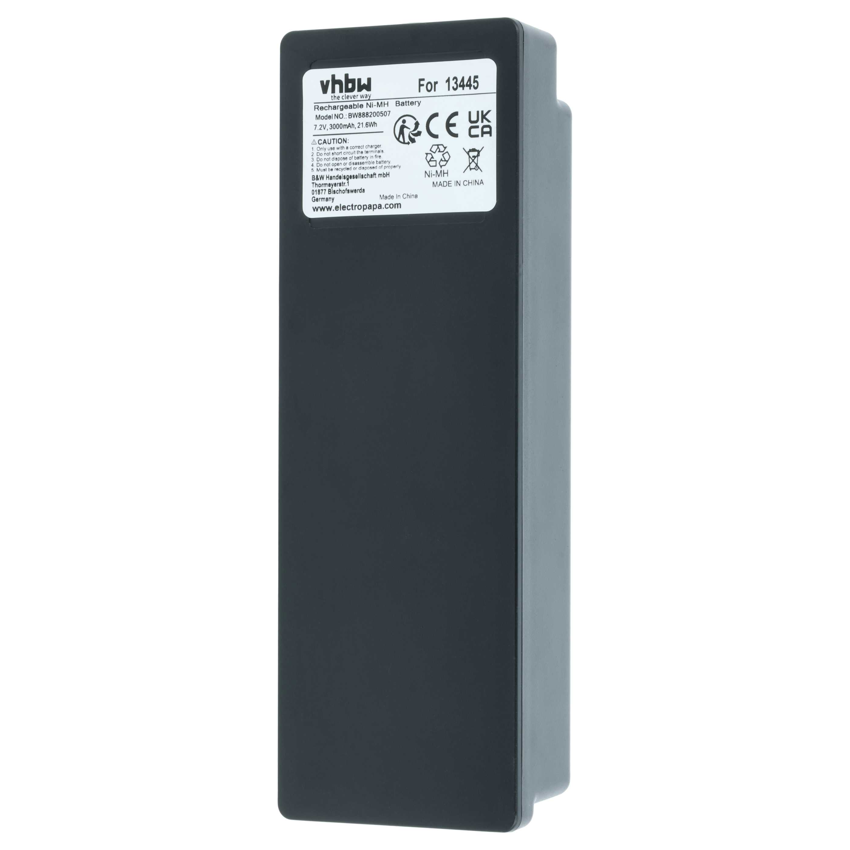Batería reemplaza Palfinger Scanreco 17162, 1026, 708031757, 16131, 13445 sistema control - 3000mAh 7,2V NiMH