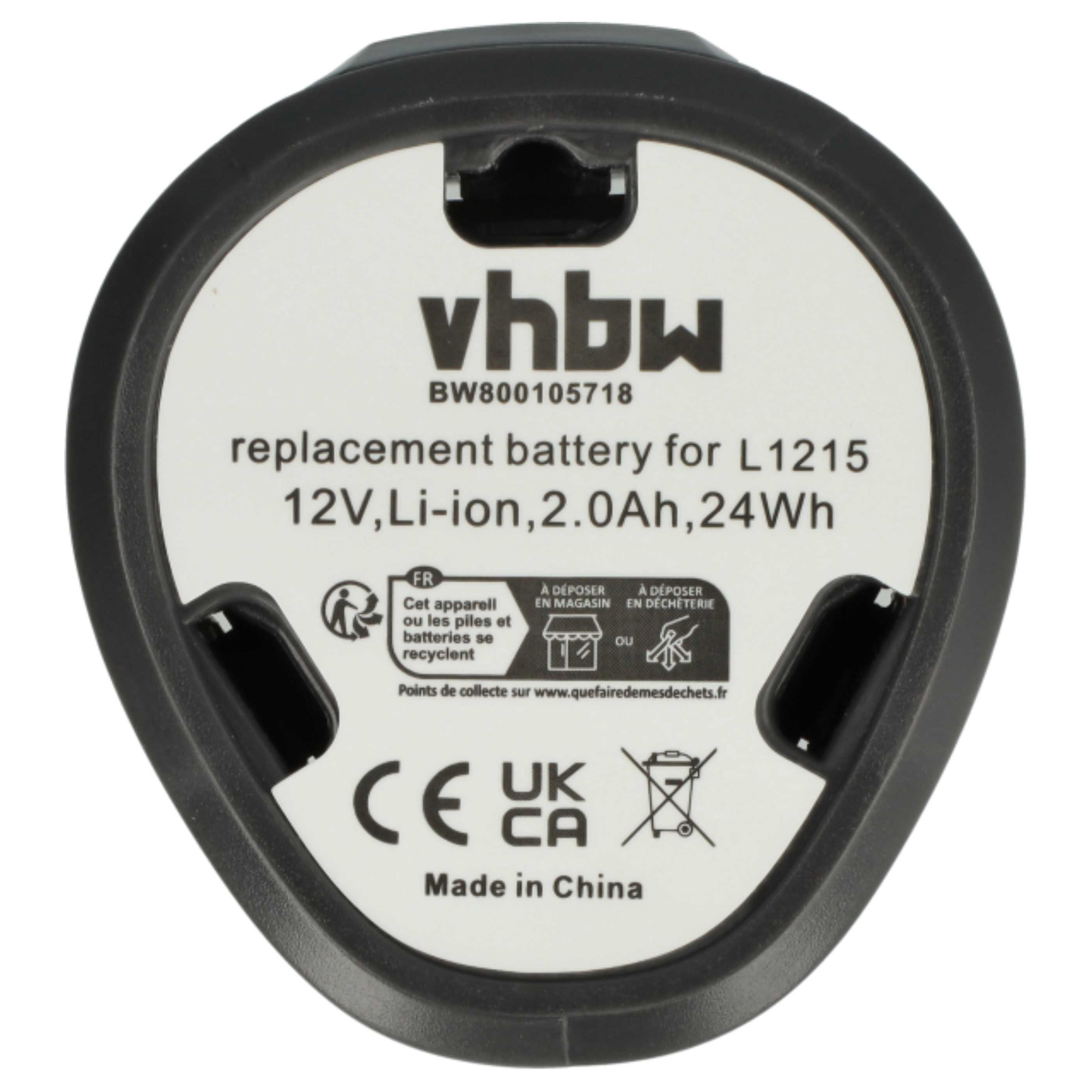 2x Batteria sostituisce AEG 4932352824, 584932, 4932, 954932, 3520, 3526 per attrezzo - 2Ah 12V Li-Ion