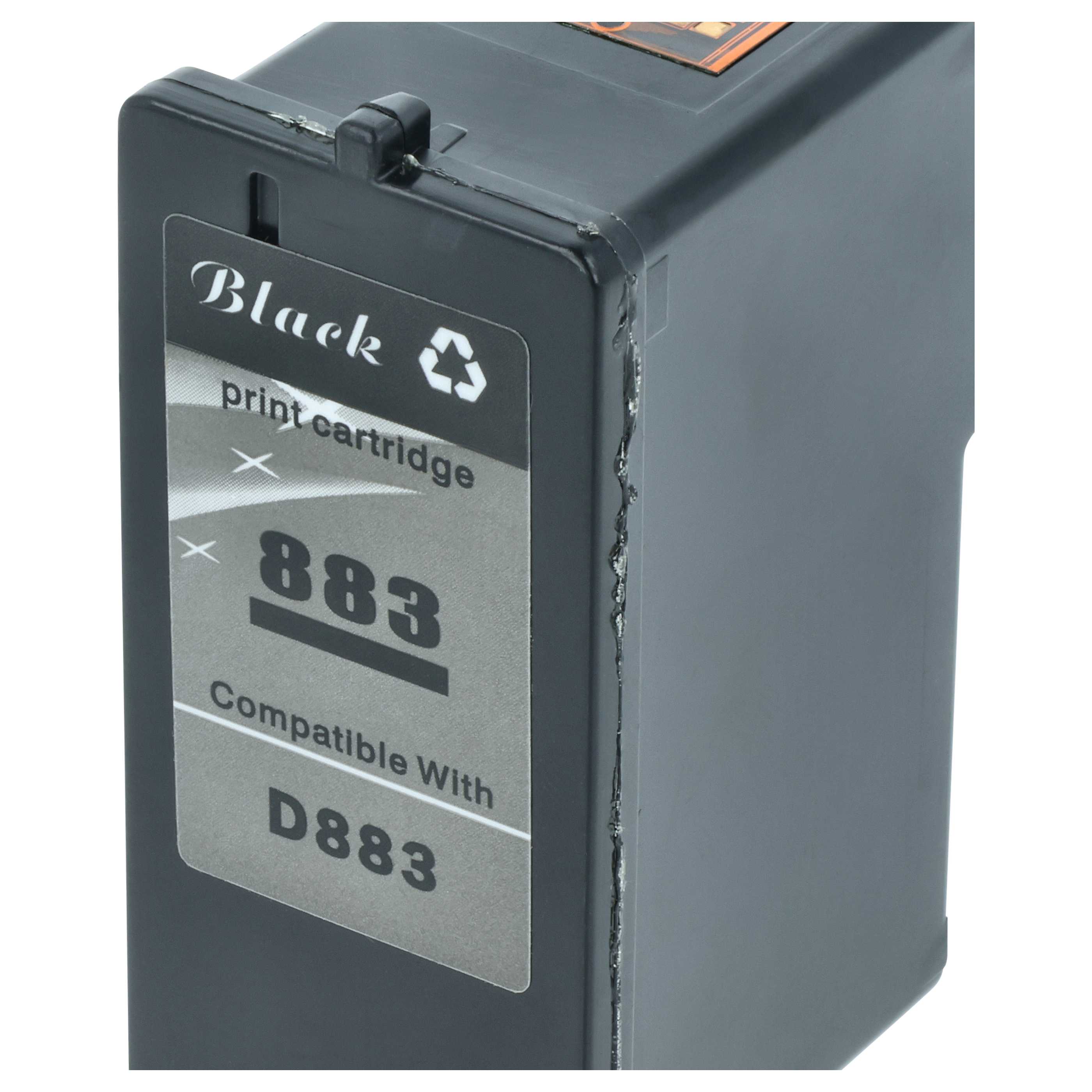 Ink Cartridge as Exchange for Dell Serie 7, CH883, DH828 for Dell Printer - Black, Refilled 18 ml