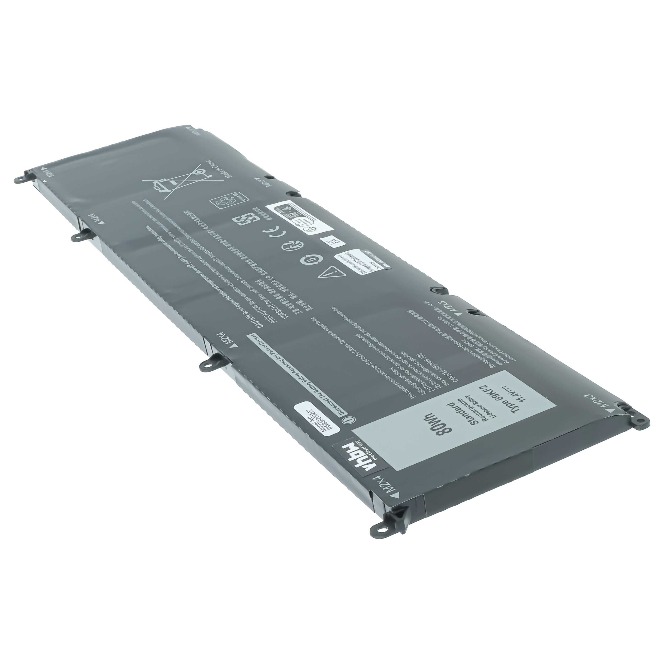 Akumulator do laptopa zamiennik Dell 70N2F, DVG8M, M59JH, P8P1P, 69KF2, 8FCTC - 7000 mAh 11,4 V LiPo