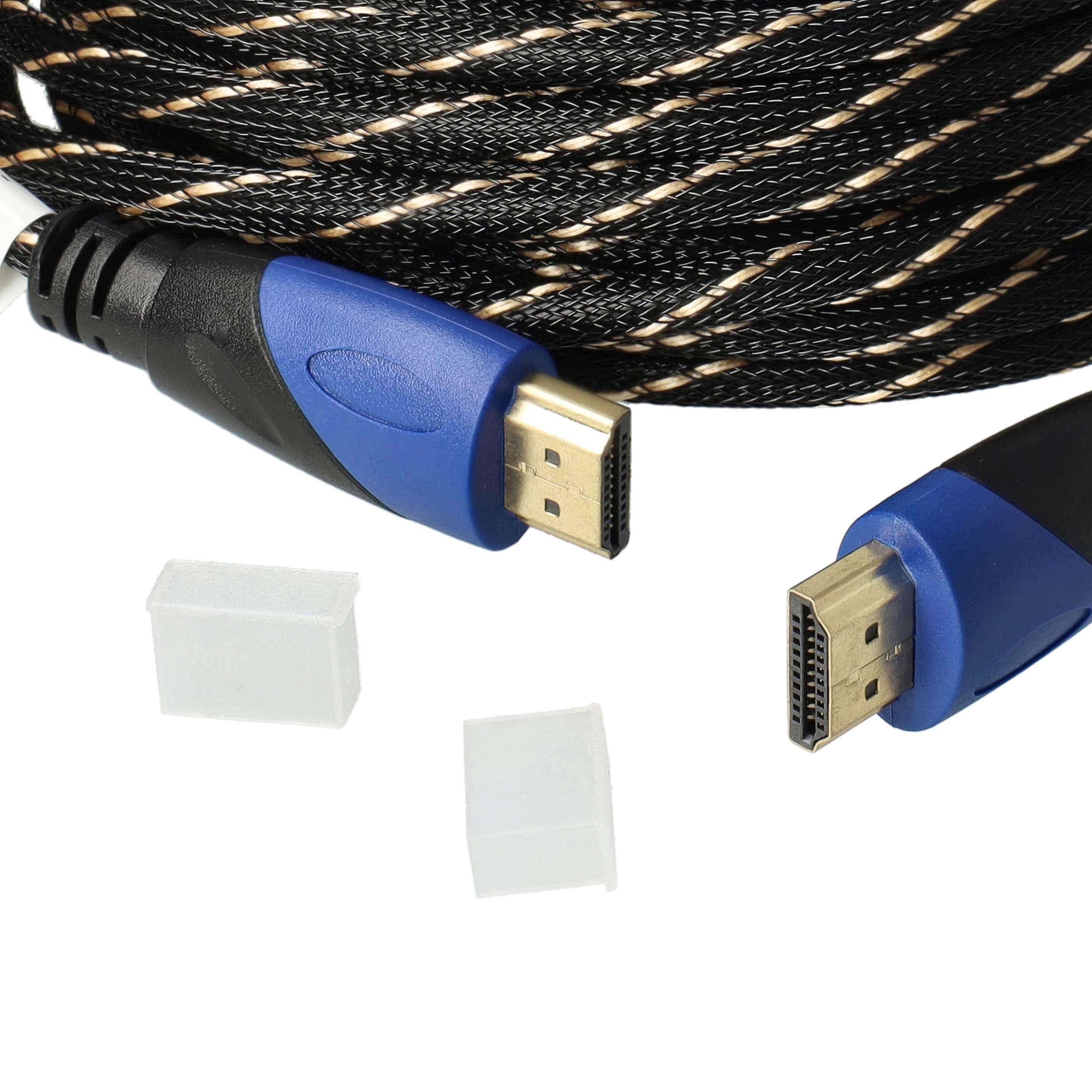 vhbw Kabel HDMI 1.4 High Speed pleciony 10mdo tabletu, telewizora, TV, PlayStation, komputera, monitora, odtwarzacza DVD, itd.