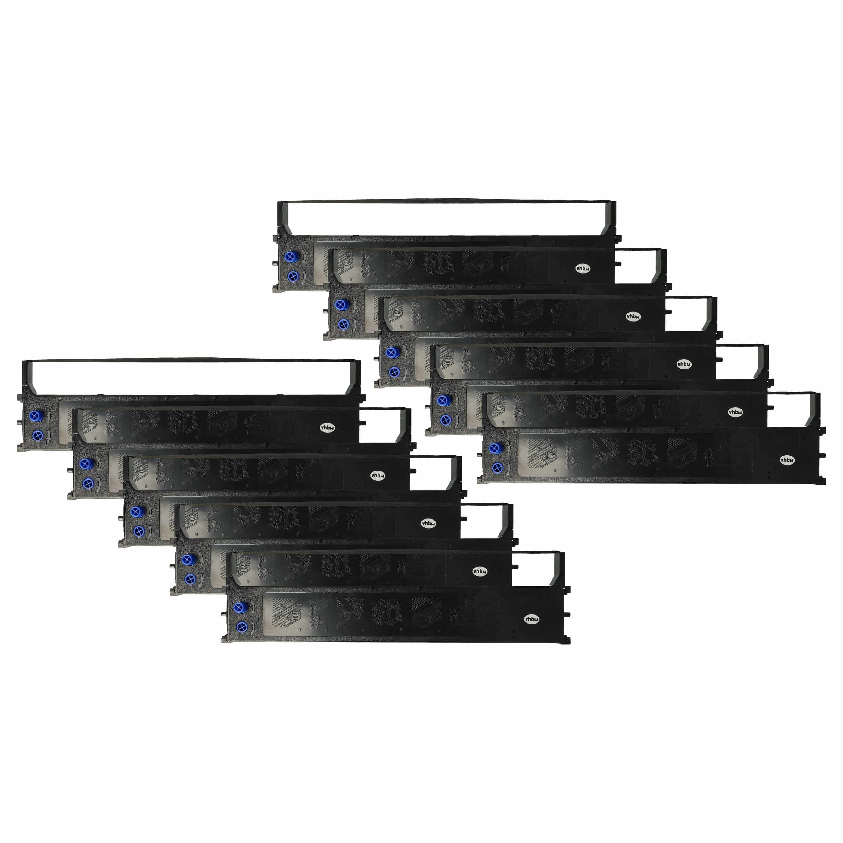 10x Ink Ribbon replaces OKI 43571802BE, 43571802 for Dot Matrix, Receipt Printer - Black