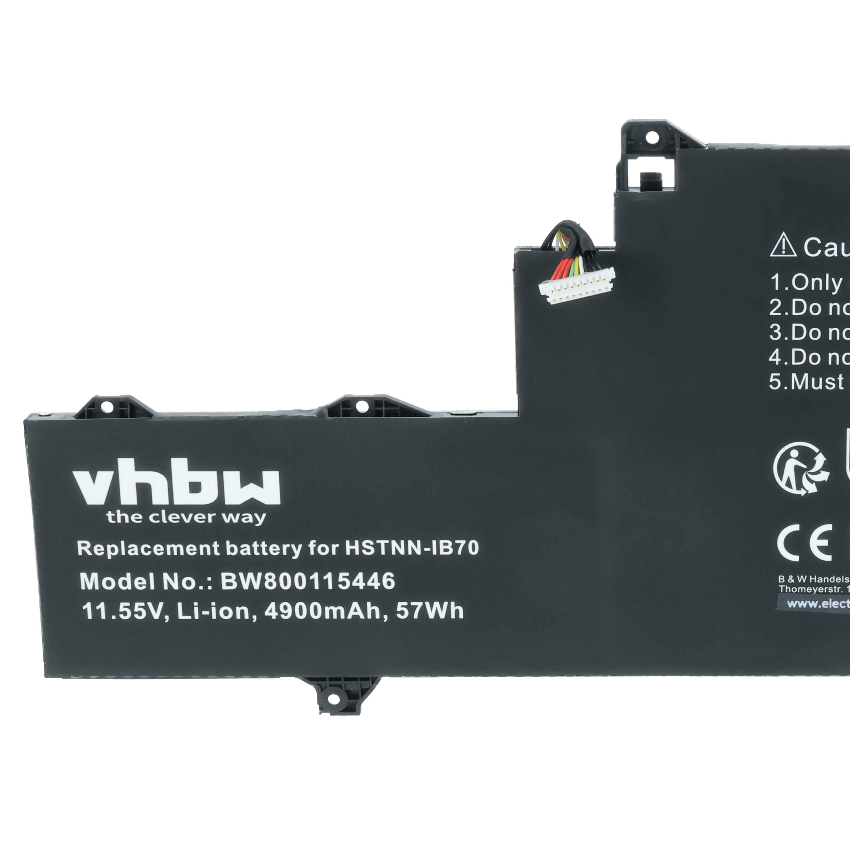 Akumulator do laptopa zamiennik HP 1GY29PA, 1GY30PA, 0M03XL, 1GY31PA - 4900 mAh 11,55 V LiPo, czarny