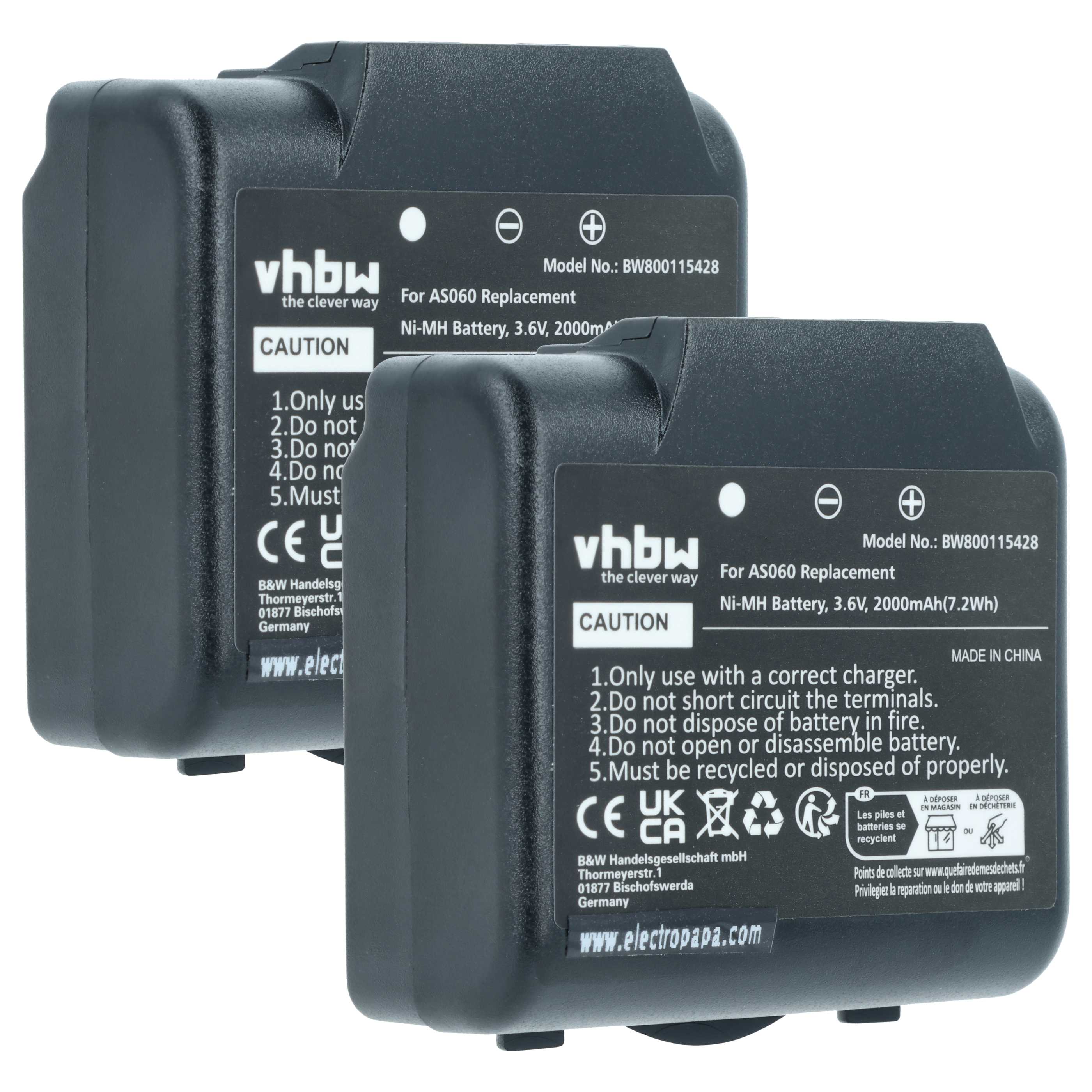 Batteria Sostitutiva Per IMET AS083 E AS060 – 2000mAh, 3.6V NiMH, Per Radiocomandi Industriali
