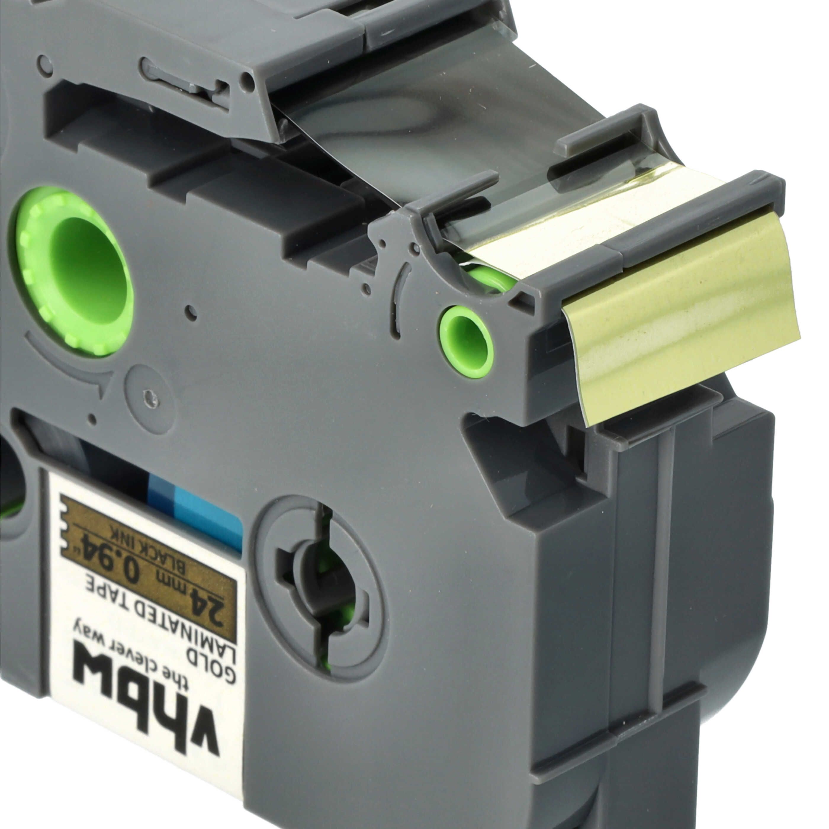 Label Tape replaces Brother TZE-851, TZ-851 - 24 mm Black to Gold