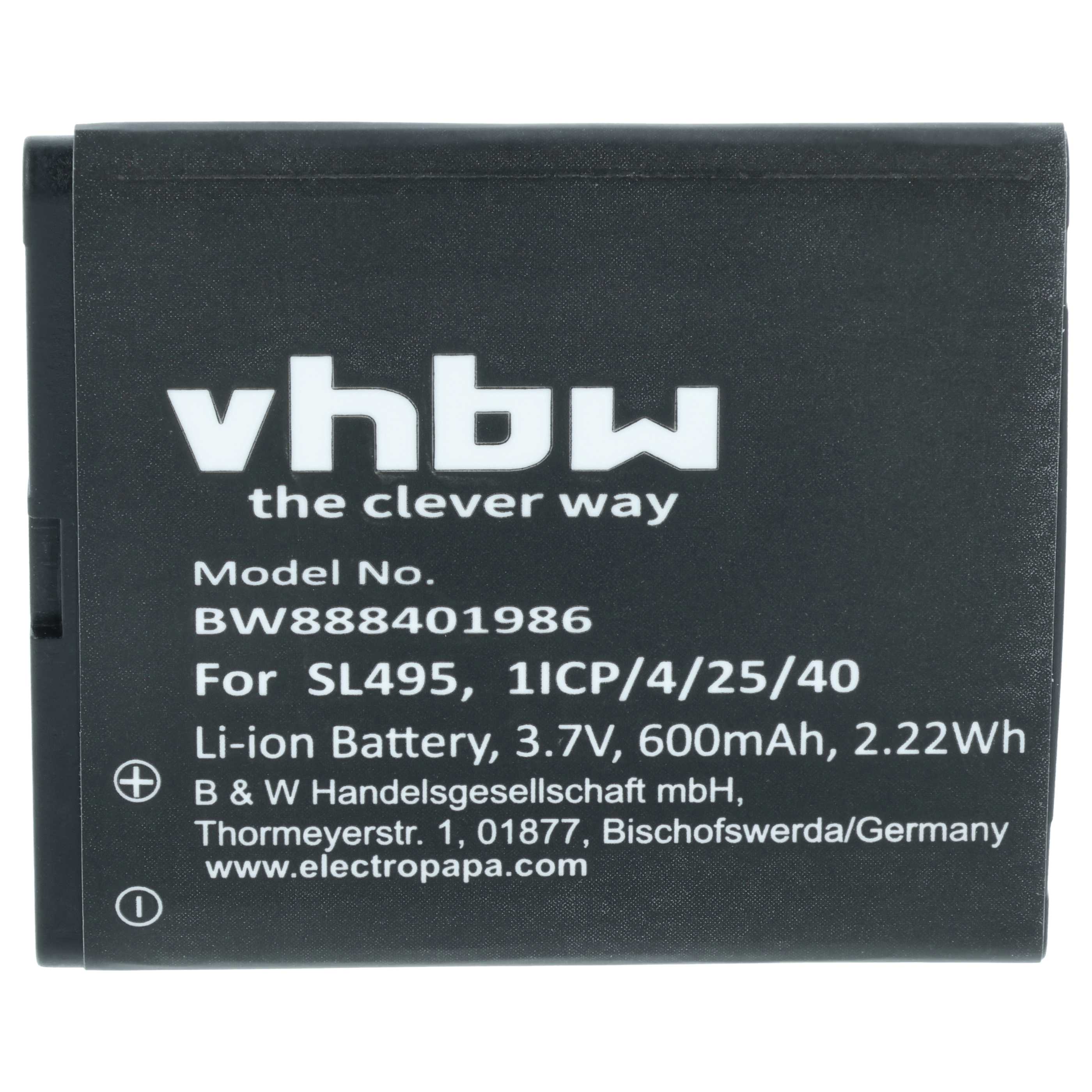 Akumulator do telefonu dla seniora zamiennik Bea-fon 1ICP/4/25/40 - 600 mAh 3,7 V Li-Ion