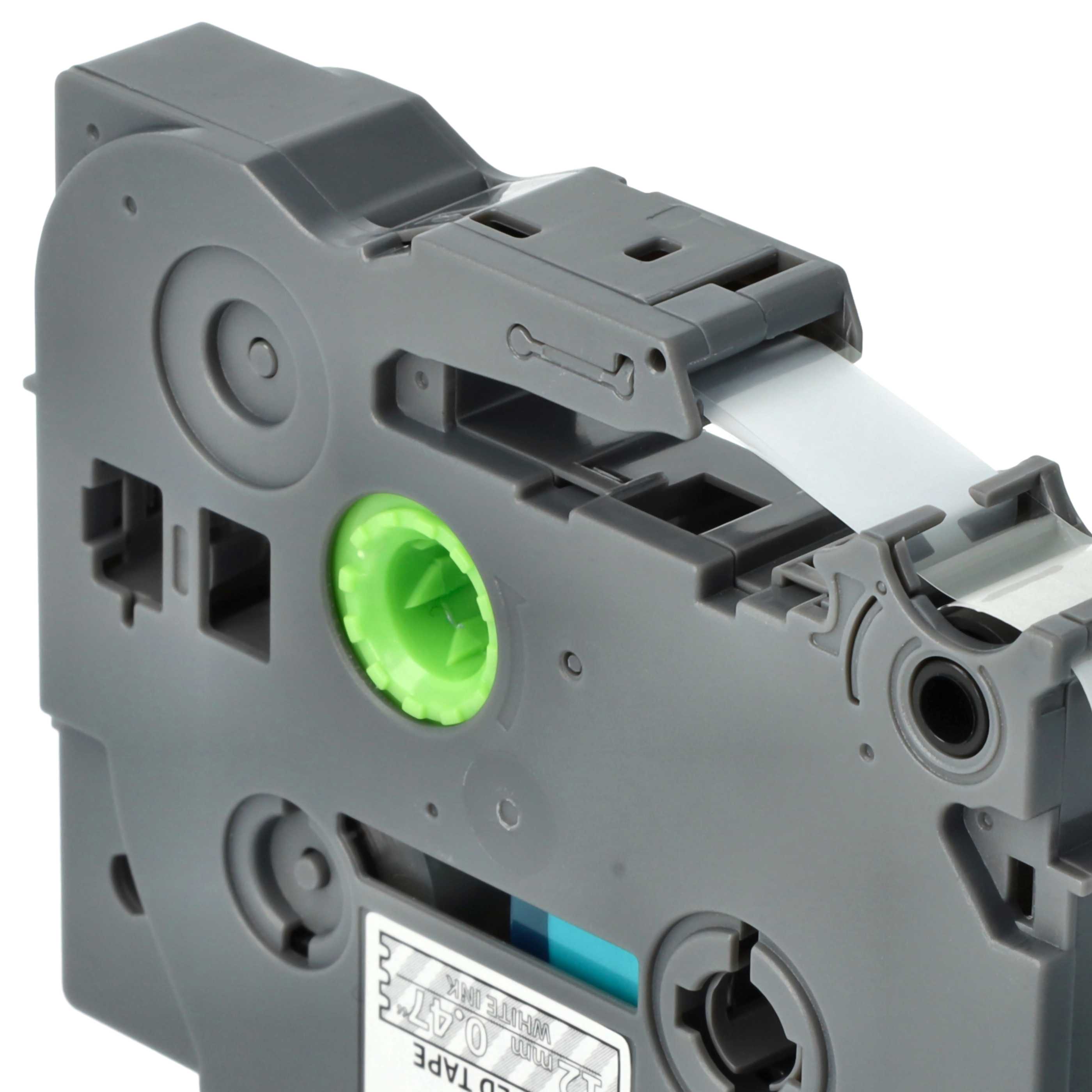 5x Label Tape replaces Brother TZ-135, TZE-135 - 12 mm White to Transparent