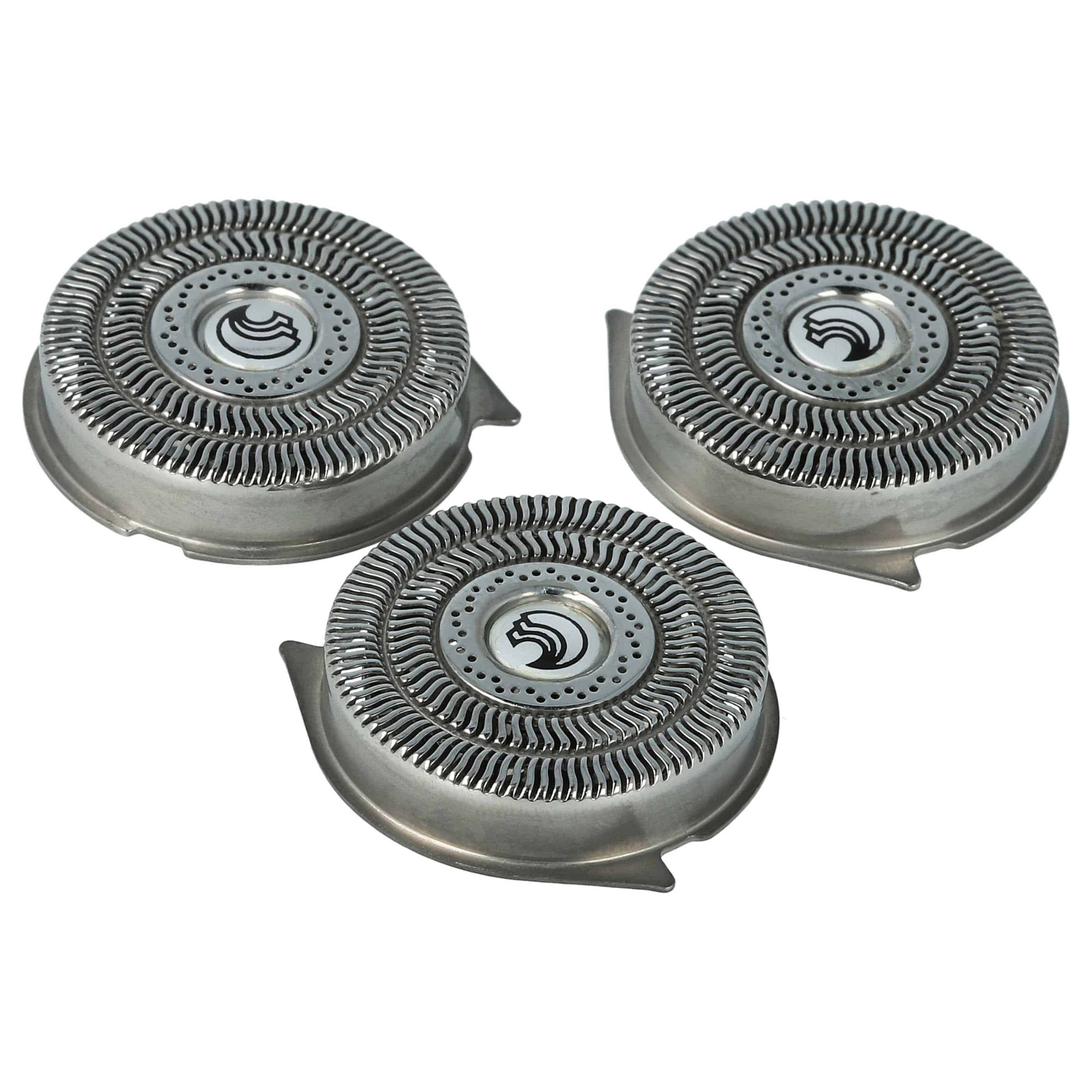 3x shaving head as Replacement for Philips HQ9 for Philips Shaver - Stainless Steel