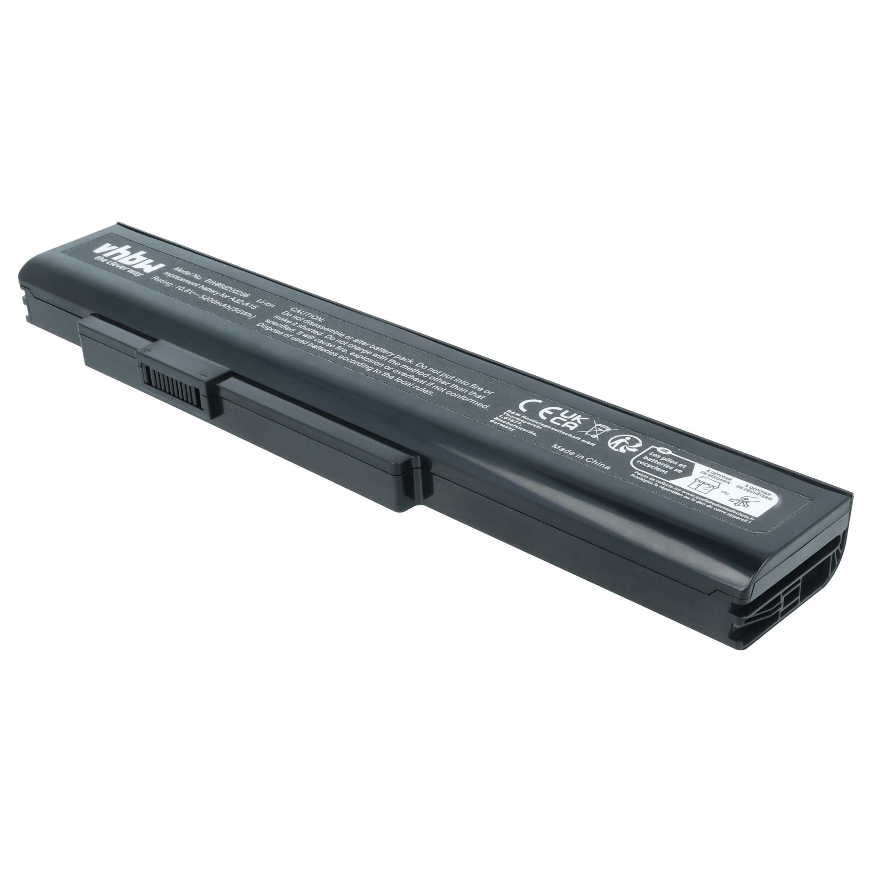 Akumulator do laptopa zamiennik Medion A42-H36, A32-A15, A41-A15, A42-A15 - 5200 mAh 10,8 V Li-Ion, czarny