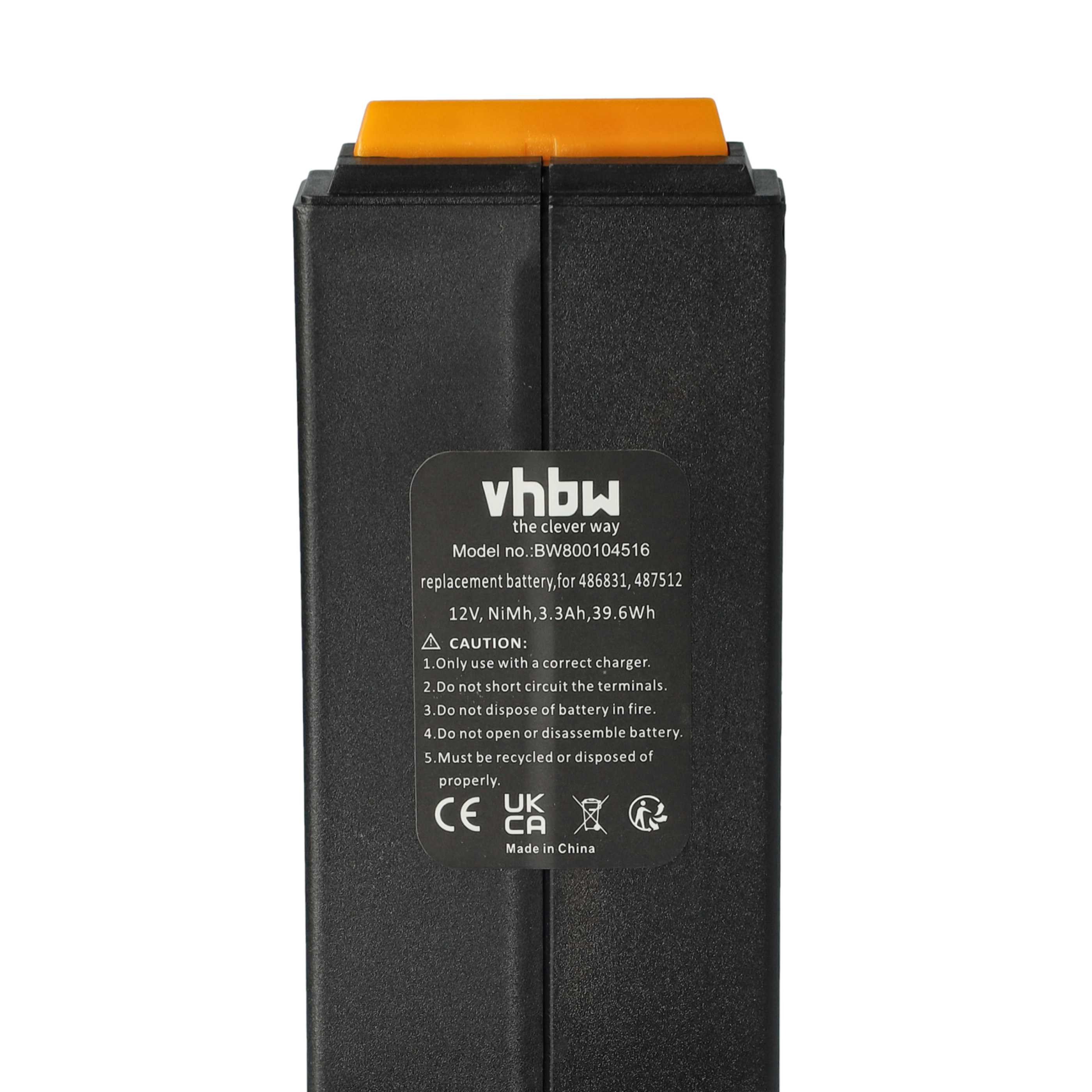 3x Battery replaces Festo Festool 487512, 486831, 488438, 487701 Electric Power Tool - 3300 mAh, 12 V, NiMH
