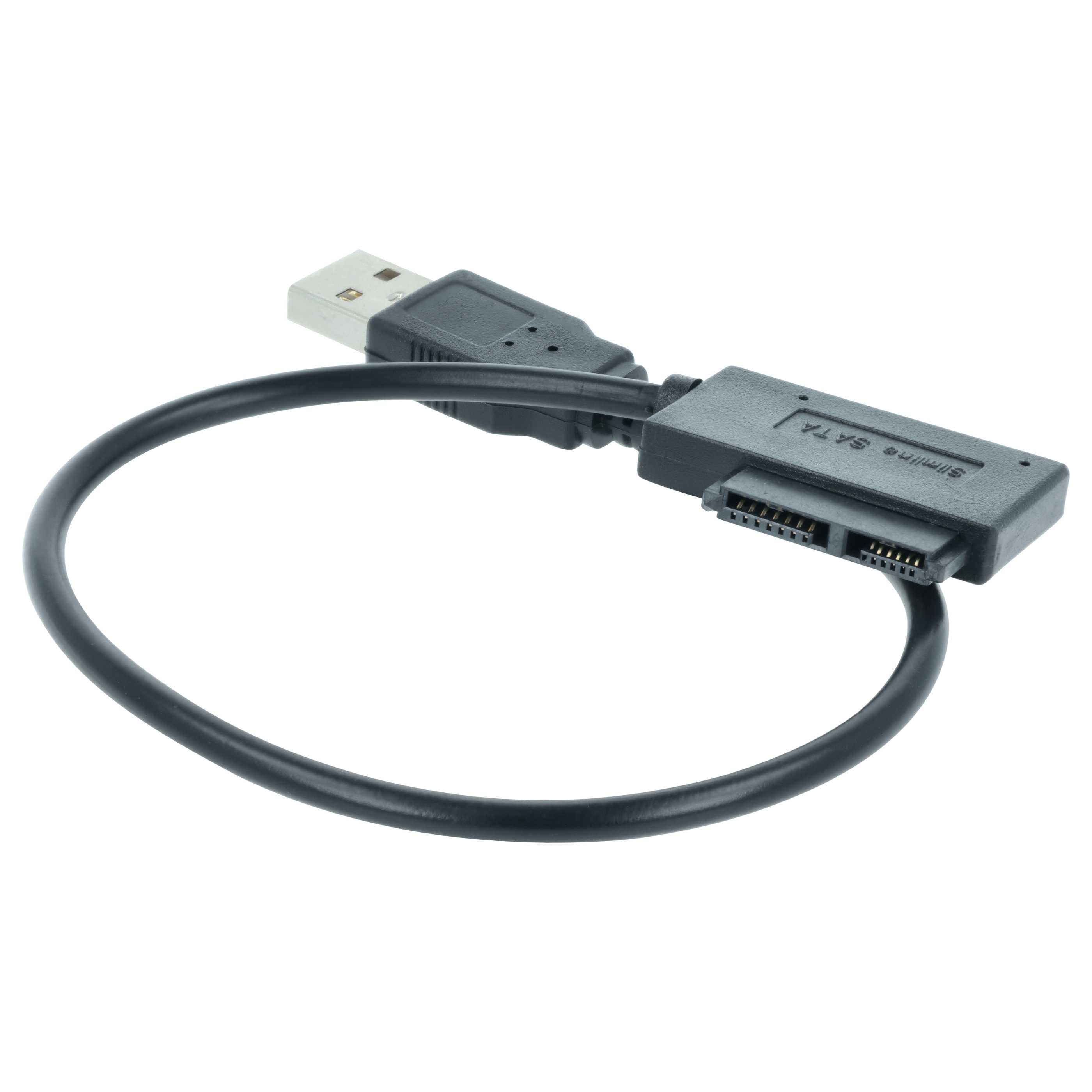 Cable adaptador de Slimline SATA II de 13 pines a USB para unidades de CD/DVD y discos duros - SATA a USB