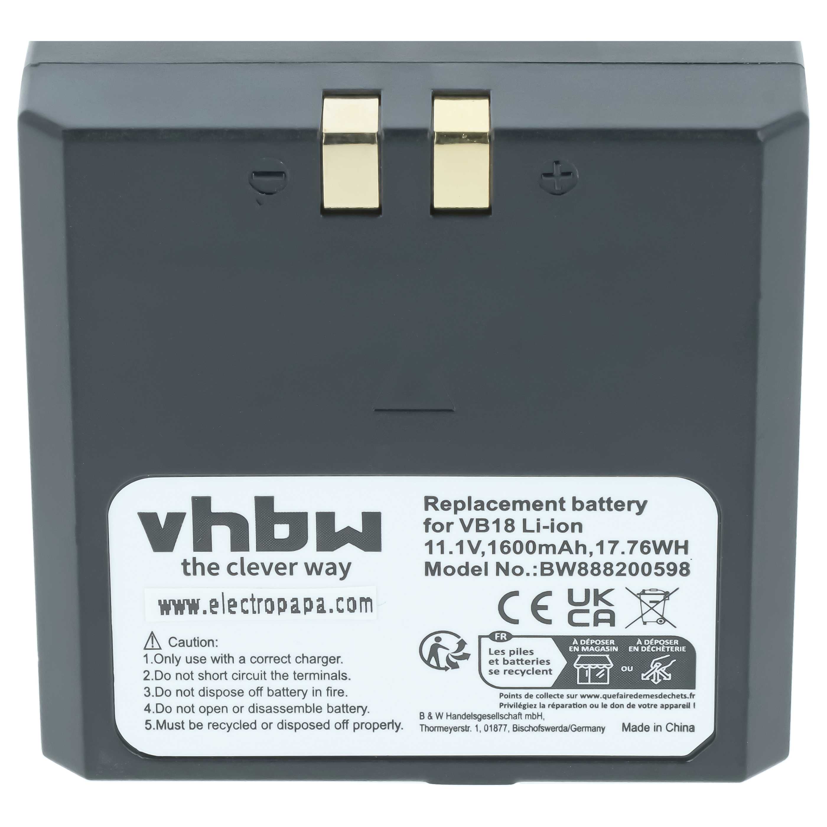 Camera Flash Unit Battery replaces Flashpoint FPLFSMZLRB - 1600 mAh 11.1 V Li-Ion