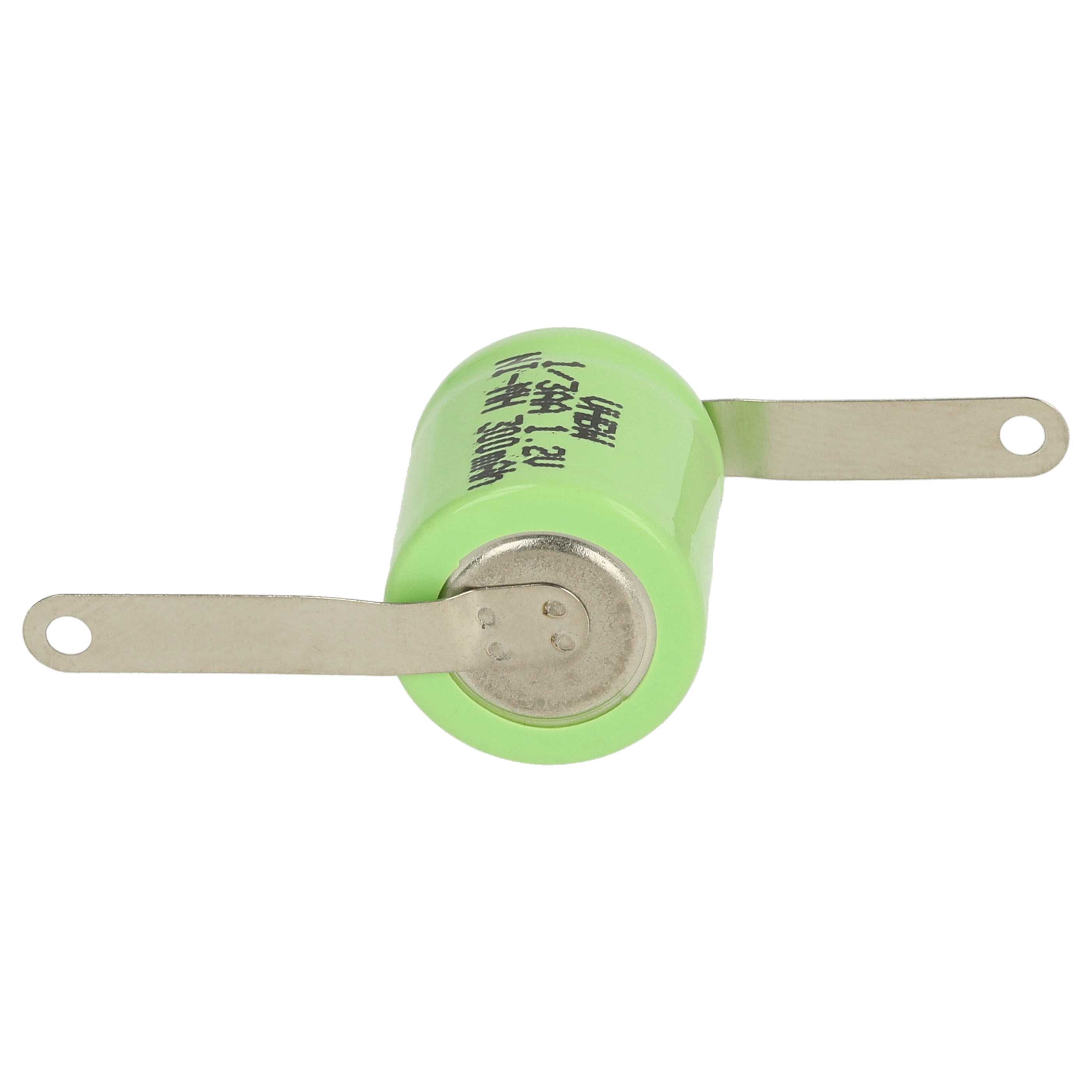 2x Piles bouton de type 1/3AA pour le modélisme et autres - 300mAh 1,2V NiMH