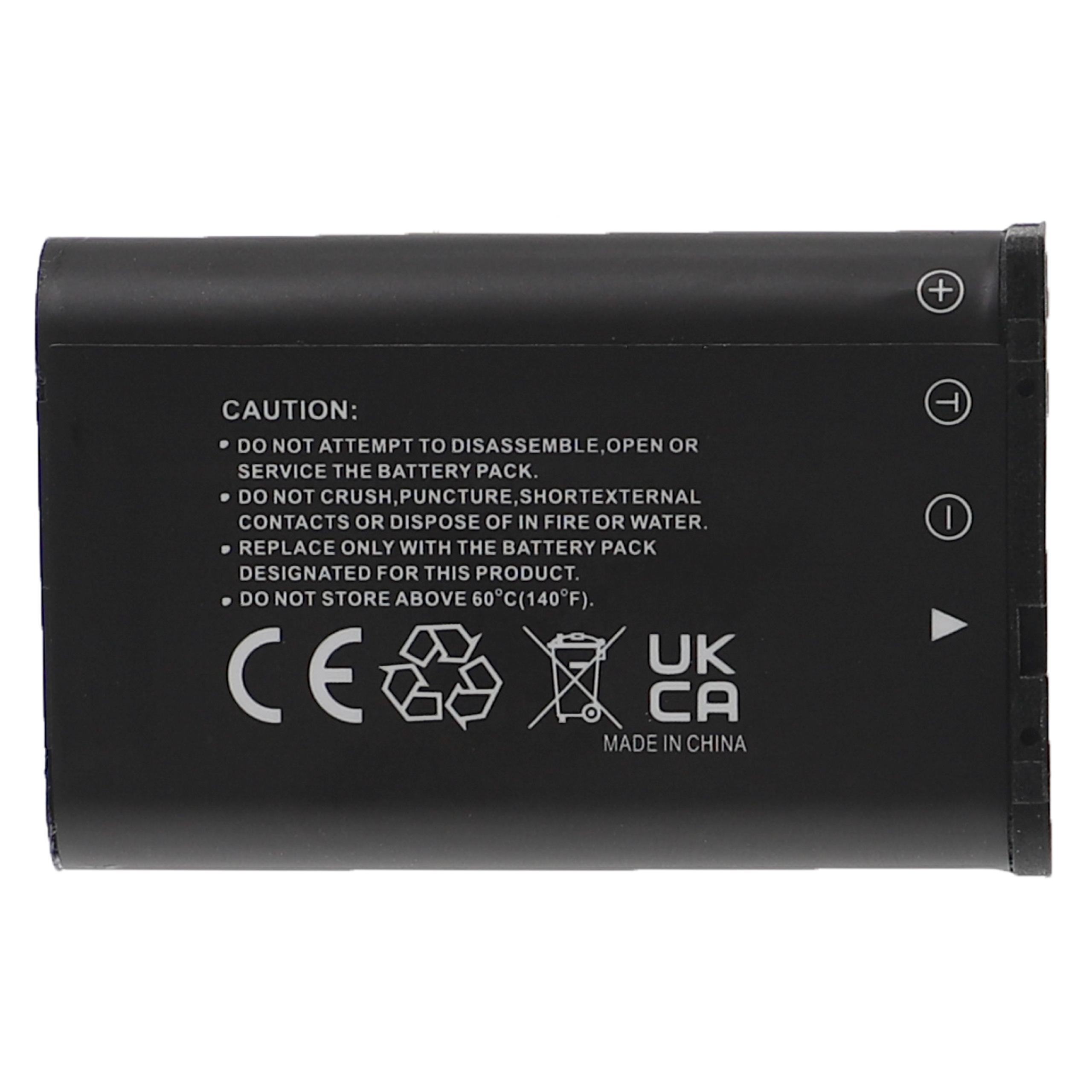 Battery replaces Casio NP-90DBA, NP-90 - 1800mAh, 3.7V, Li-Ion
