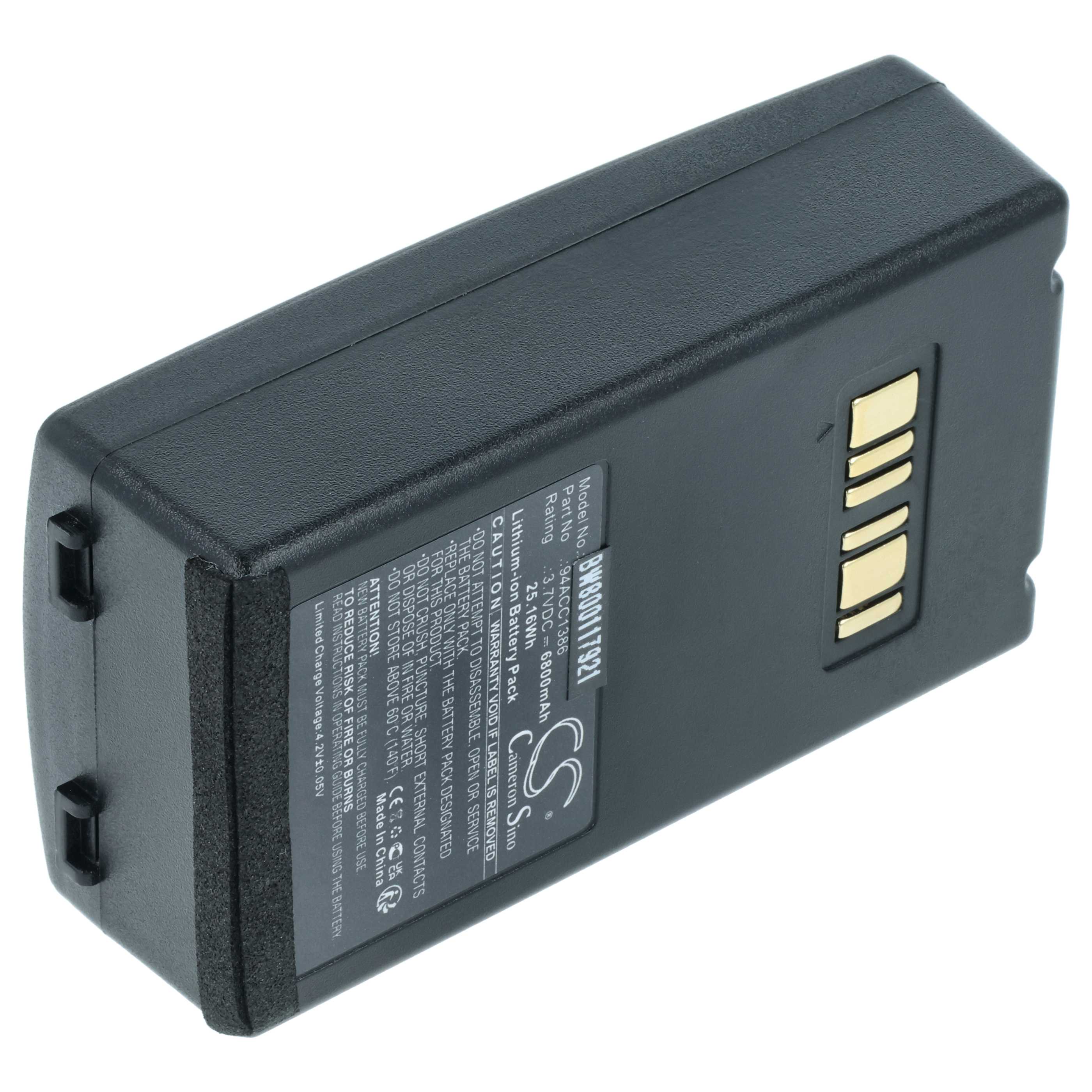 Battery replaces Datalogic 94ACC1386, BT-26, BT-10 for Datalogic Barcode Scanner POS - 6800 mAh 3.7 V