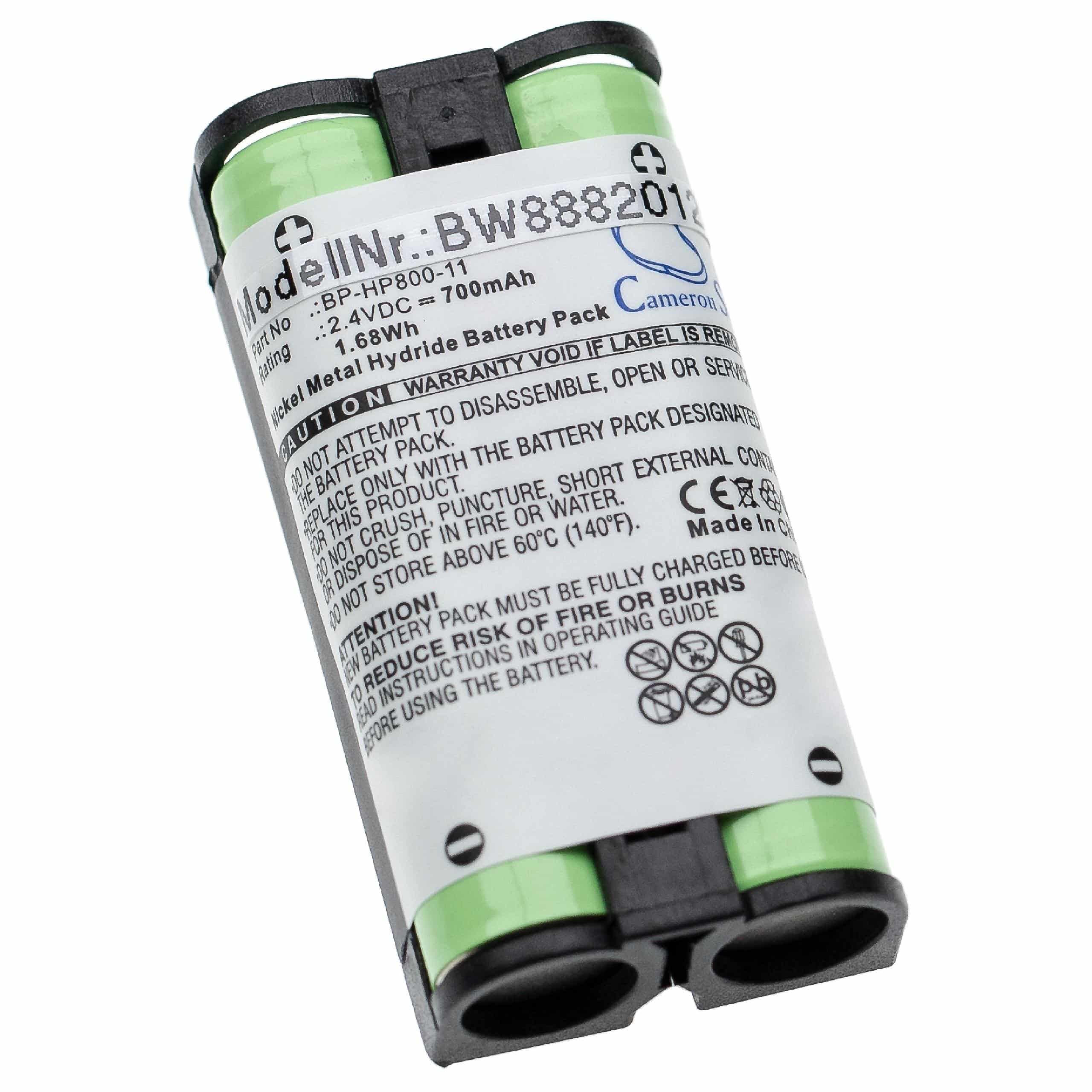 Batteria per auricolari cuffie wireless sostituisce Sony 9-885-216-11, 9-885-216-12 Sony - 700mAh 2,4V NiMH