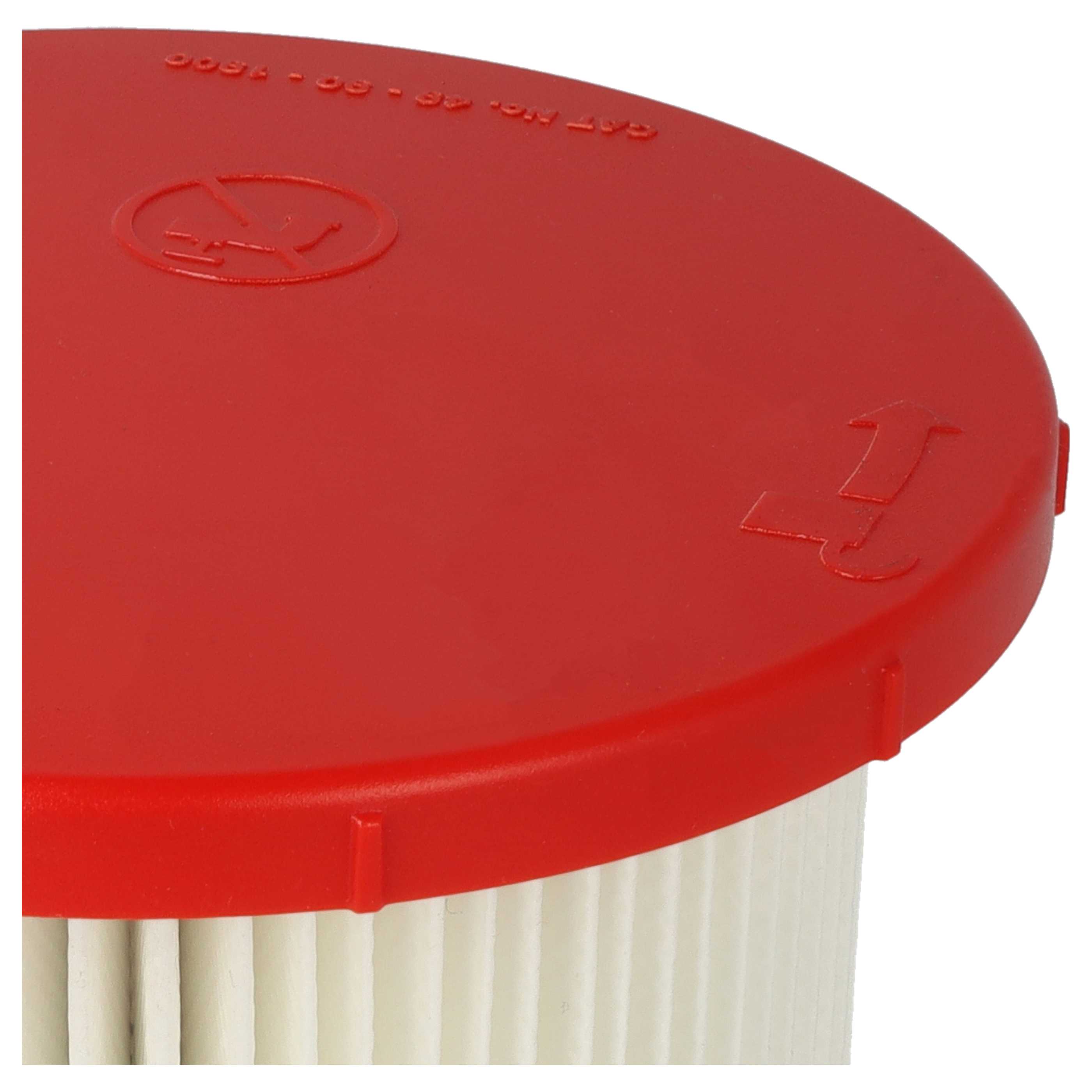 8x Filtro sostituisce Milwaukee 4931465230, 4058546360368 per aspirapolvere - filtro HEPA - bianco / rosso
