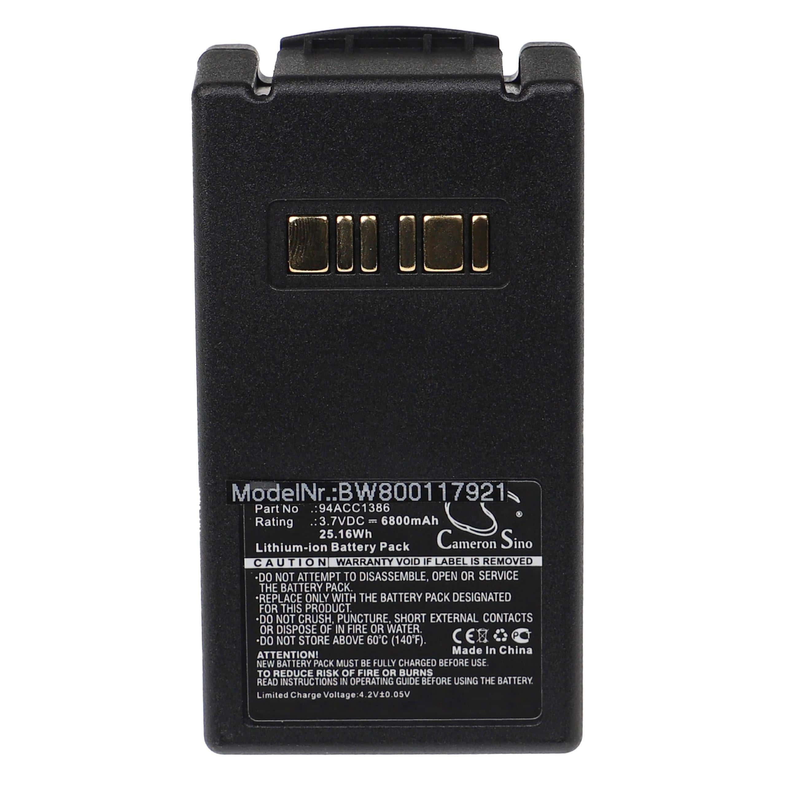 Akumulator do czytnika kodów kreskowych zamiennik Datalogic 94ACC1386, BT-26, BT-10 - 6800 mAh 3,7 V Li-Ion