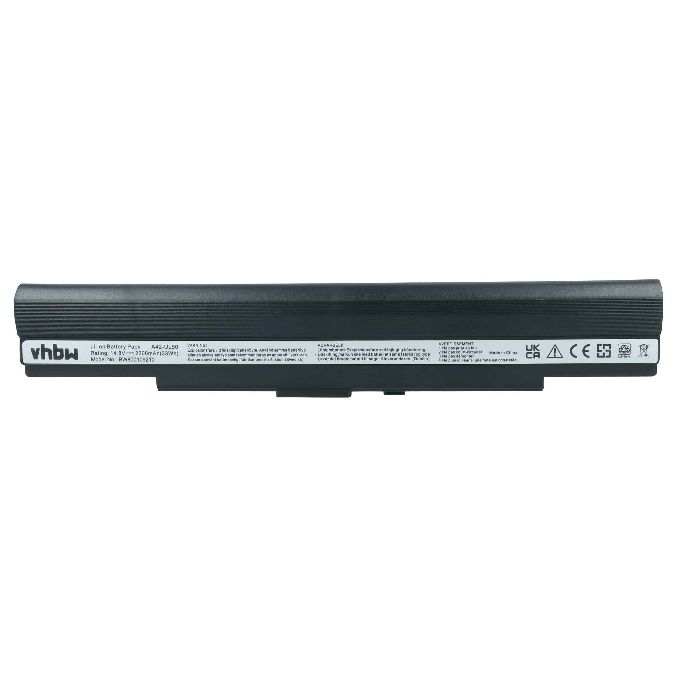Akumulator do laptopa zamiennik Asus 07G016BW1875, 07G016C11875 - 2200 mAh 14,8 V Li-Ion, czarny