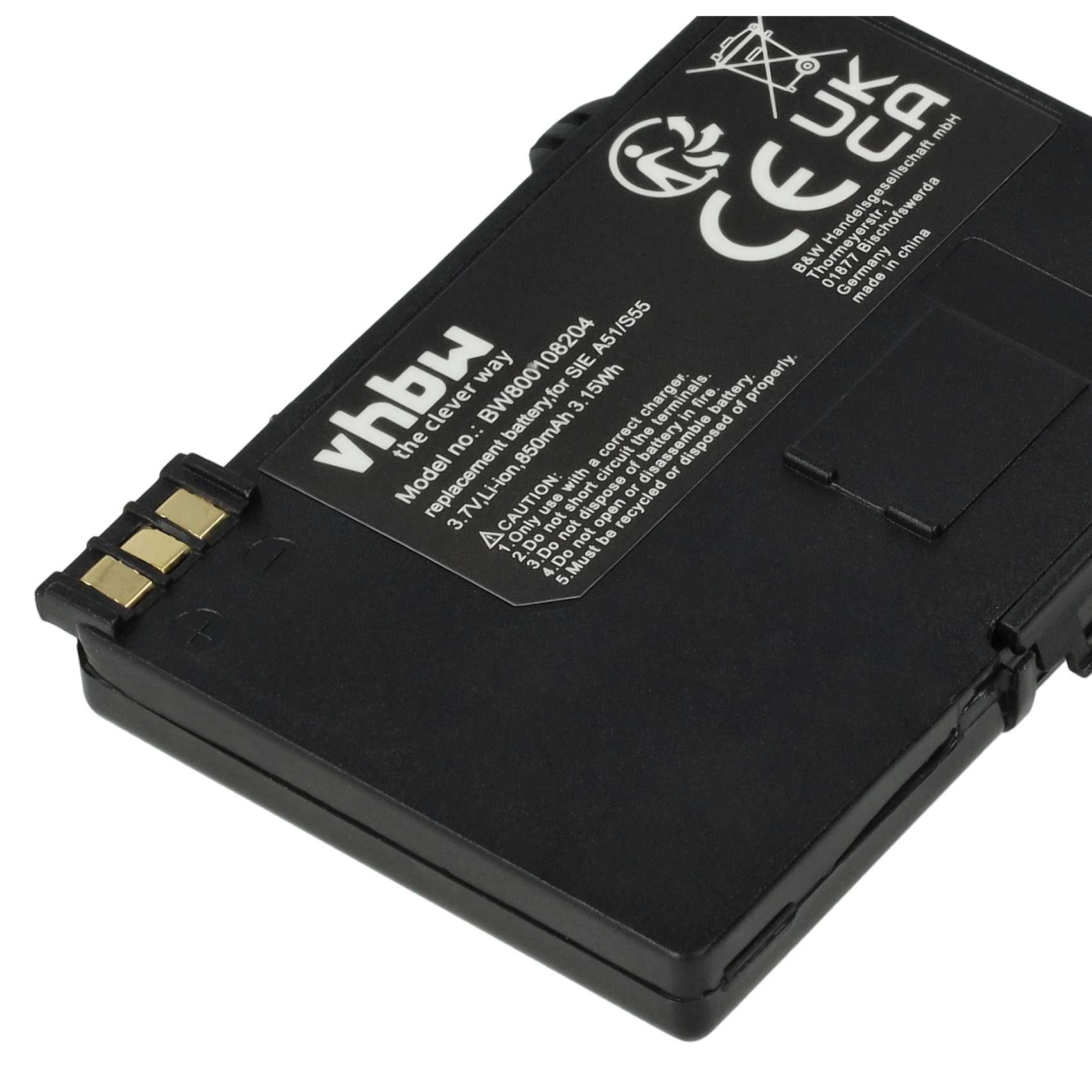 2x Batteries remplace EBA-510, L36145-K1310-X401, BASIC56 pour téléphone Swisscom - 850mAh 3,7V Li-ion