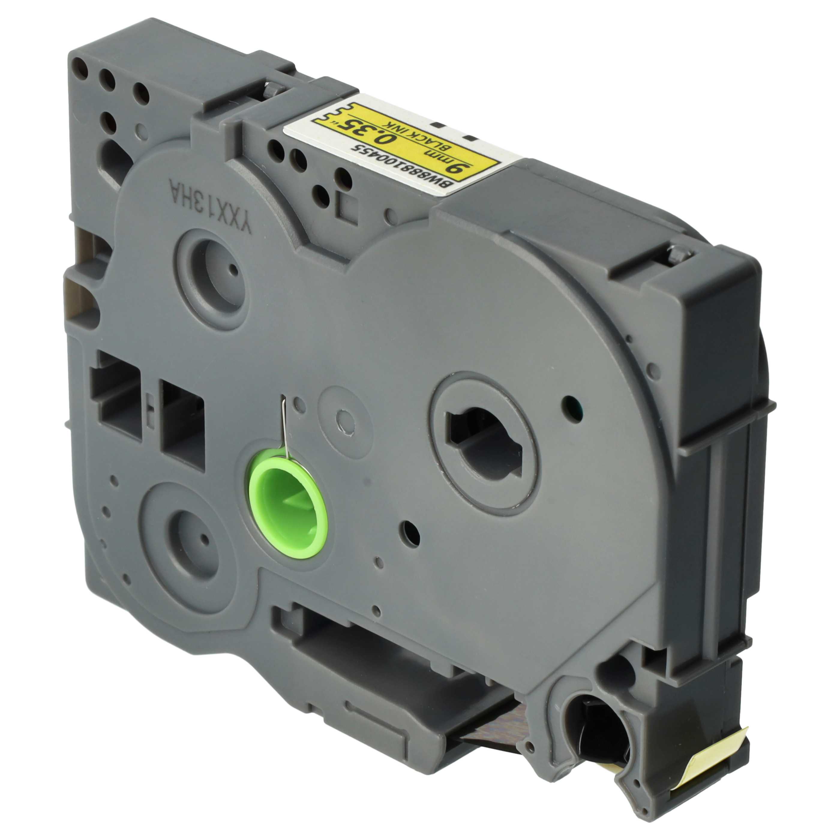 5x Label Tape replaces Brother TZE-S621 - 9 mm Black to Yellow, Extra Stark