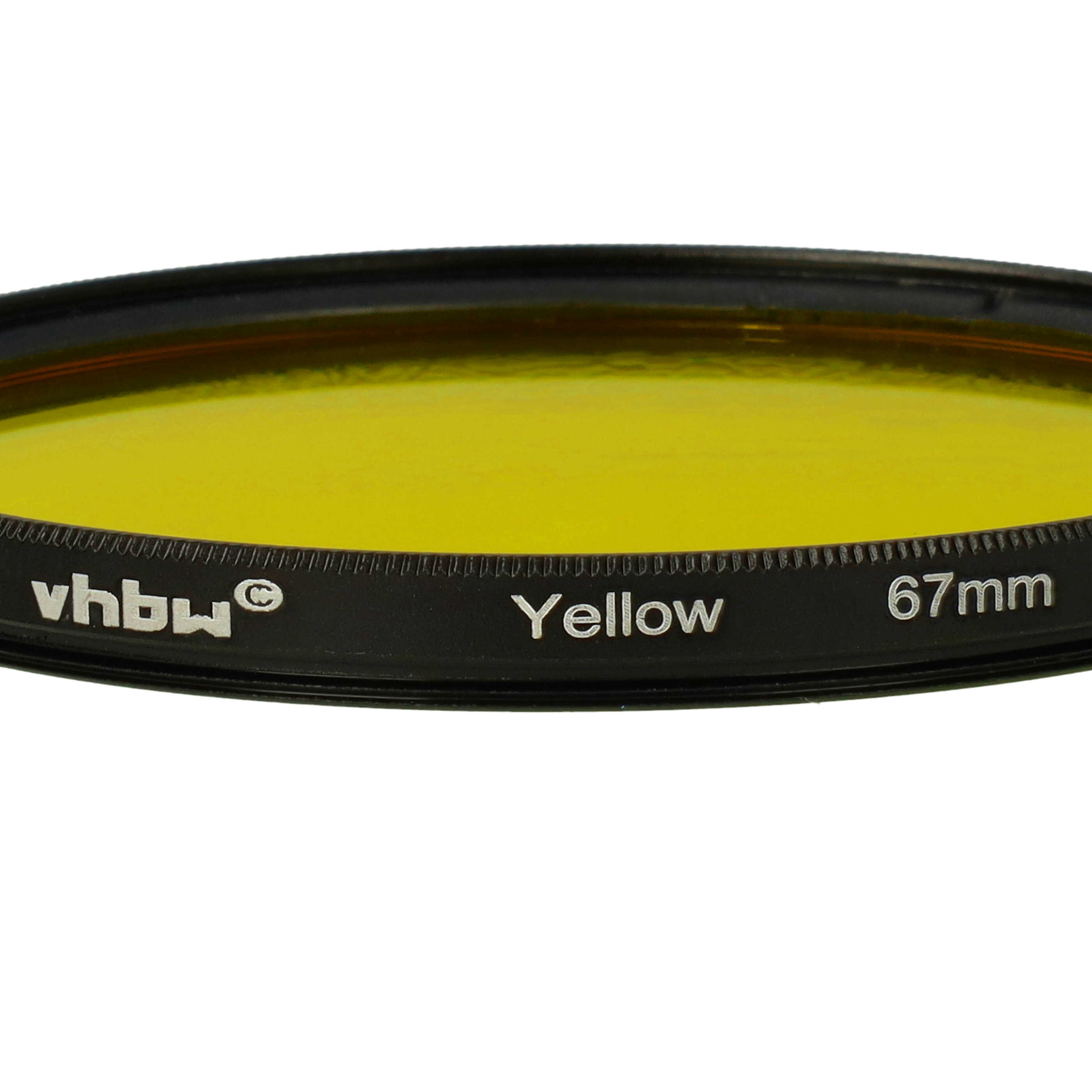 Filtr fotograficzny na obiektywy z gwintem 67 mm - filtr żółty