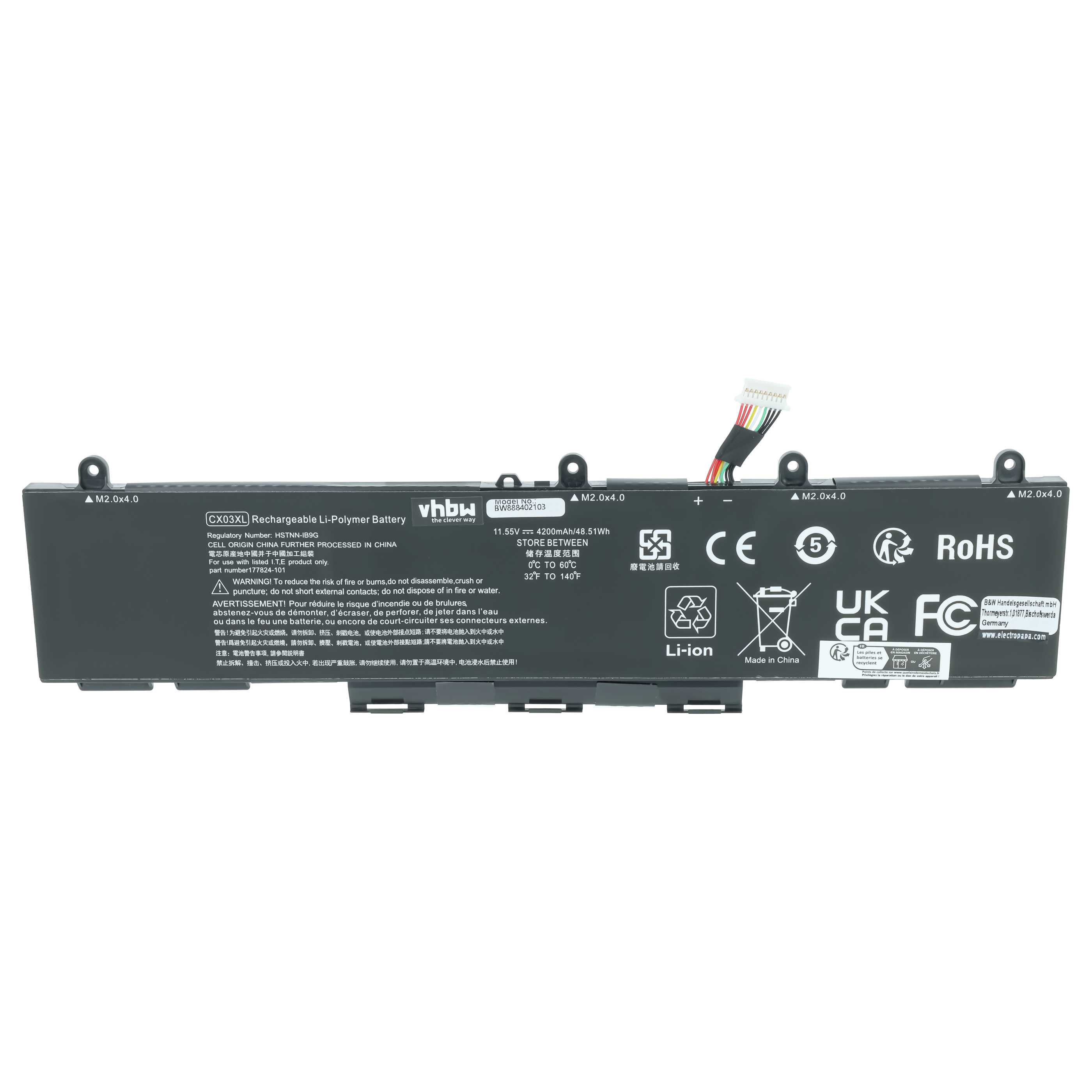 Akumulator do laptopa zamiennik HP CX03053XL, CX03XL, L77624-421, HSTNN-LB8R - 4200 mAh 11,55 V LiPo