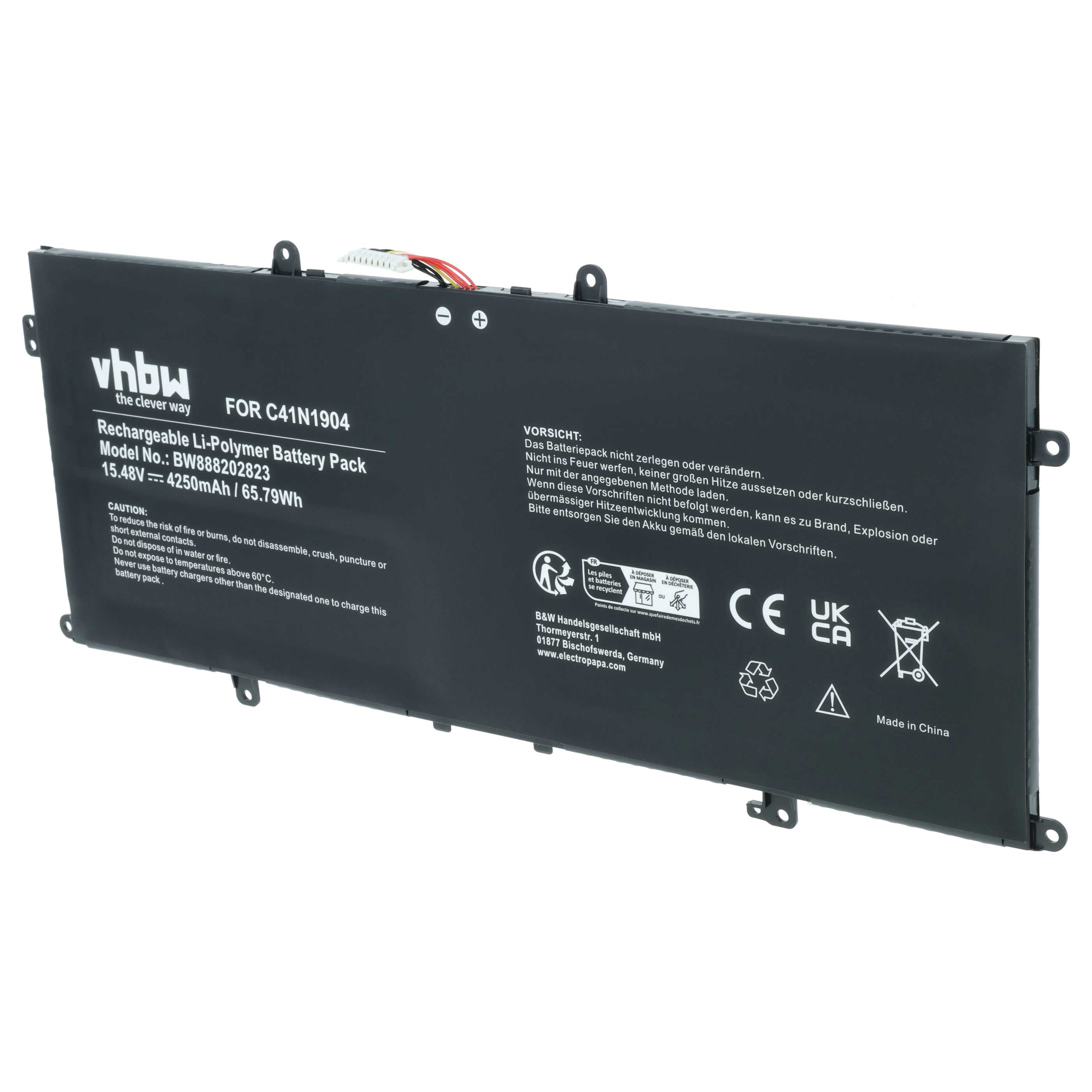Batteria sostituisce Asus 0B200-03660000, 02B200-03660500 per notebook - 4250mAh 15,48V Li-Poly