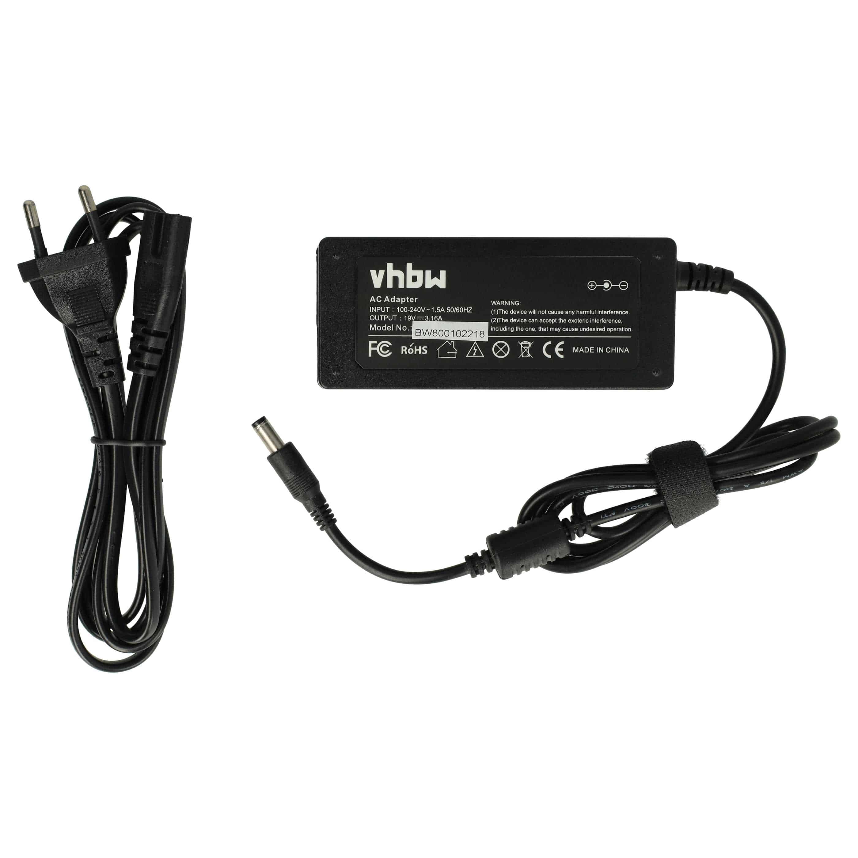 Mains Power Adapter replaces Dell 310-5422 for DellNotebook, 60 W