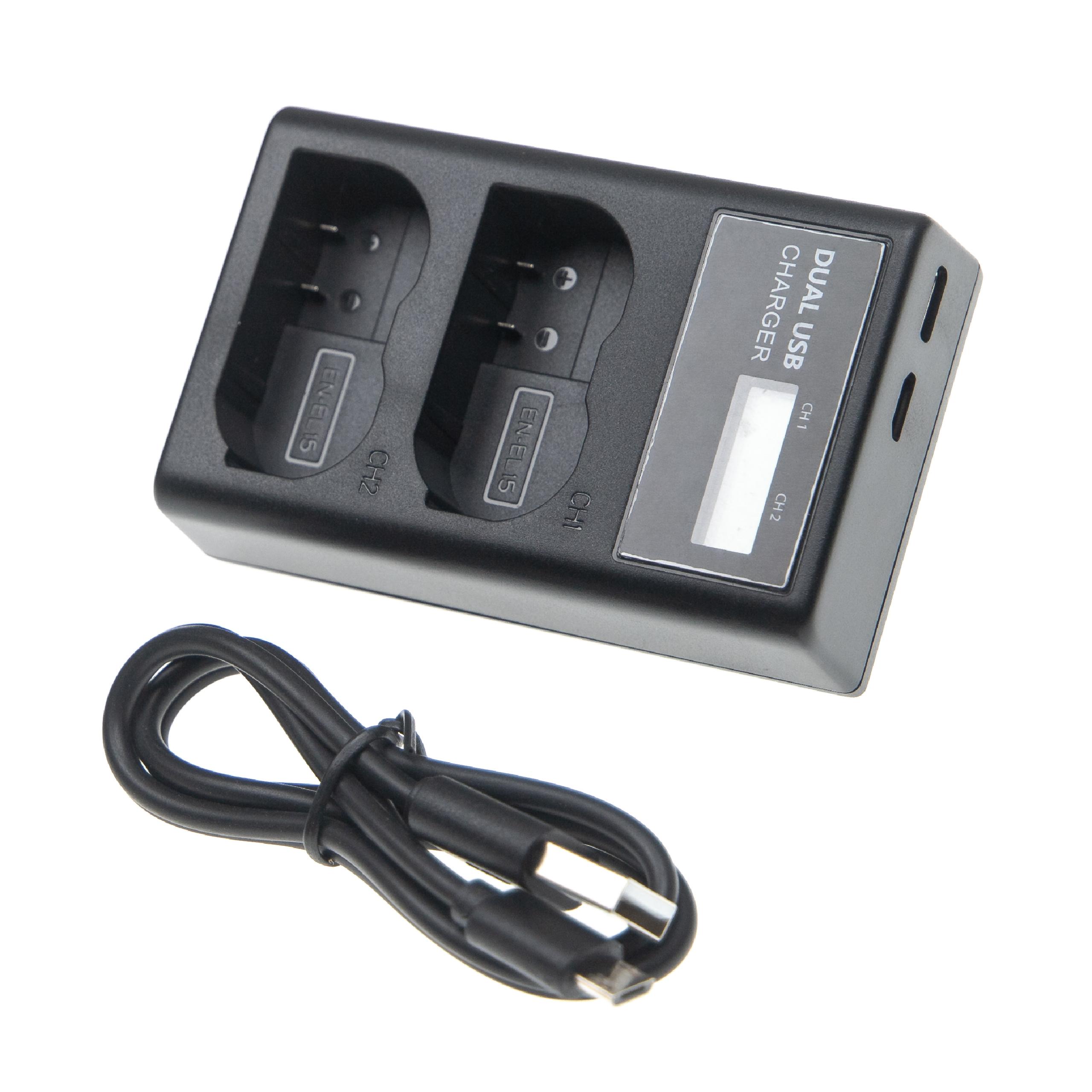 Battery Charger replaces Nikon MH-25, MH-25a suitable for D810a Camera etc. - 0.5 A, 8.4 V