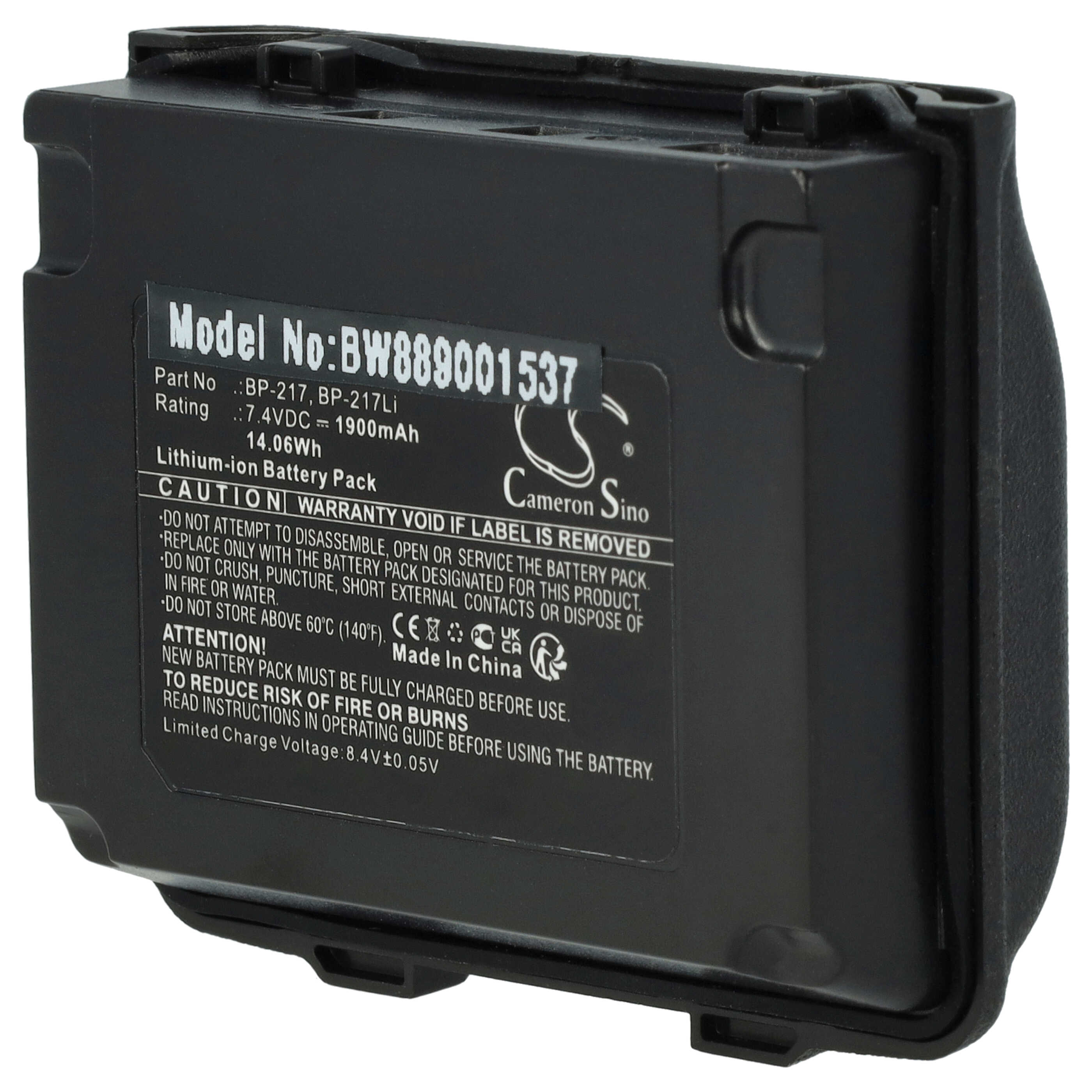 Radio Battery replaces Icom BP-217LI, BP-217 - 1900 mAh 14.06 V Li-Ion