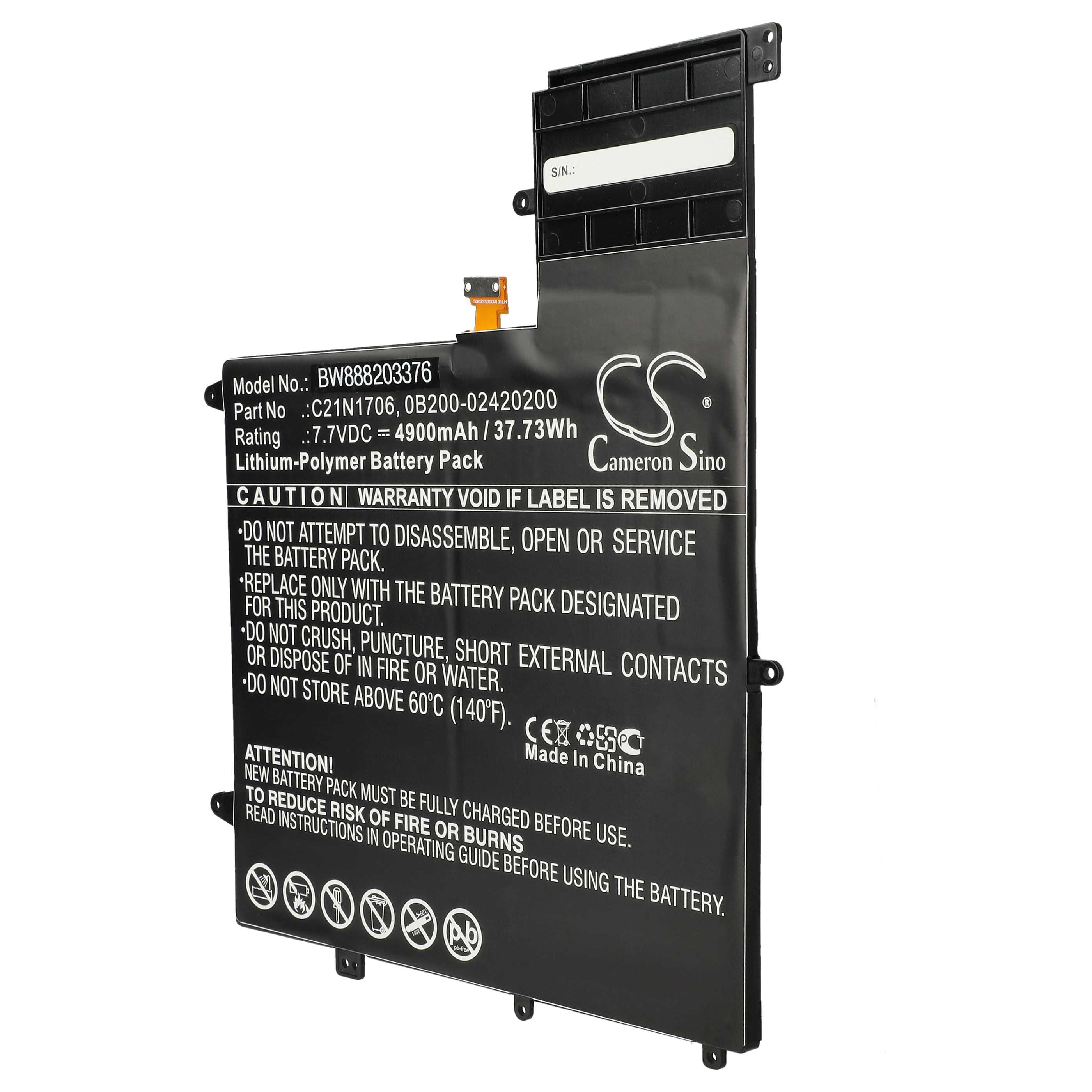 Akumulator do laptopa zamiennik Asus 0B200-02420200, C21N1706 - 4900 mAh 7,7 V LiPo