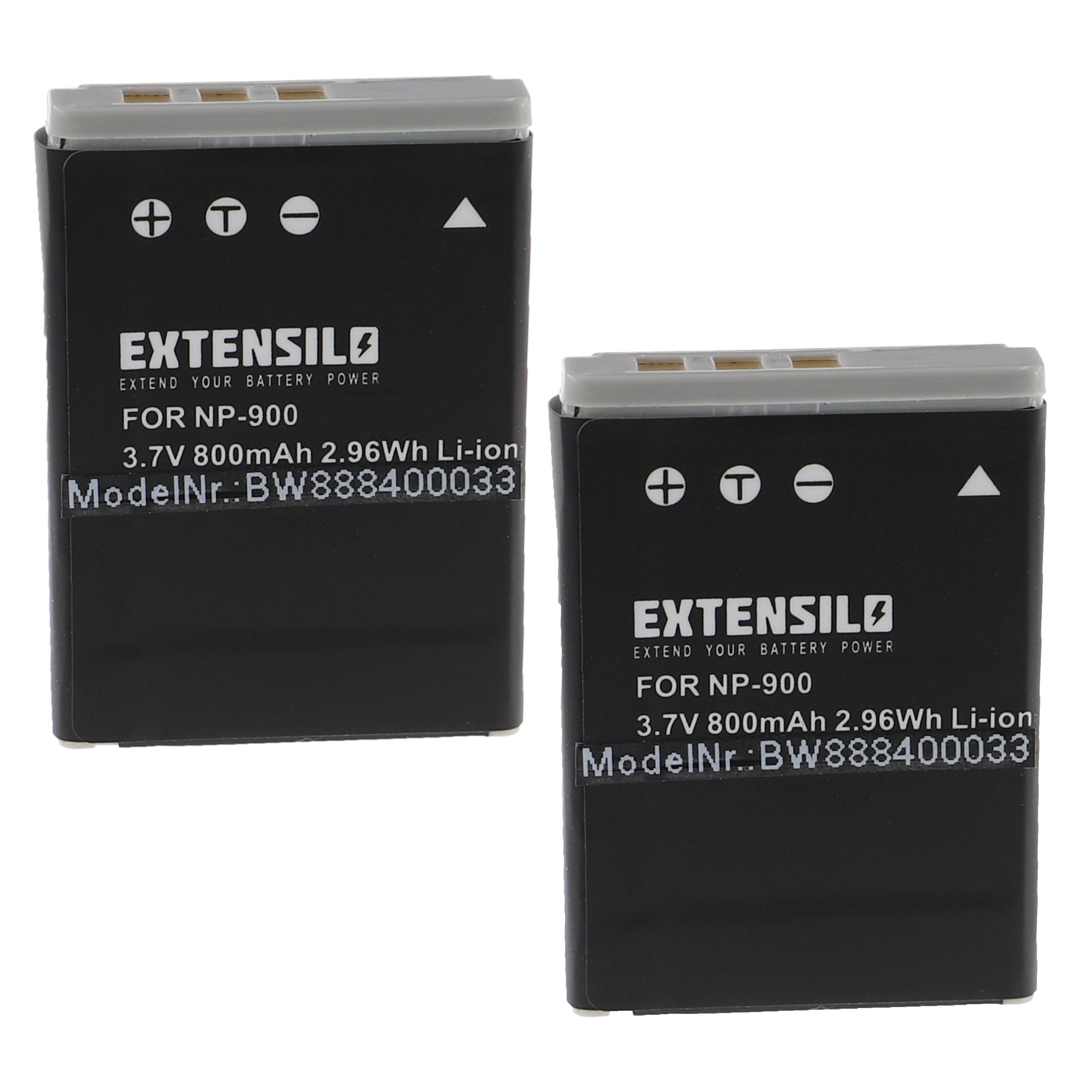2x Battery replaces Avant BATS4 - 800mAh, 3.7V, Li-Ion