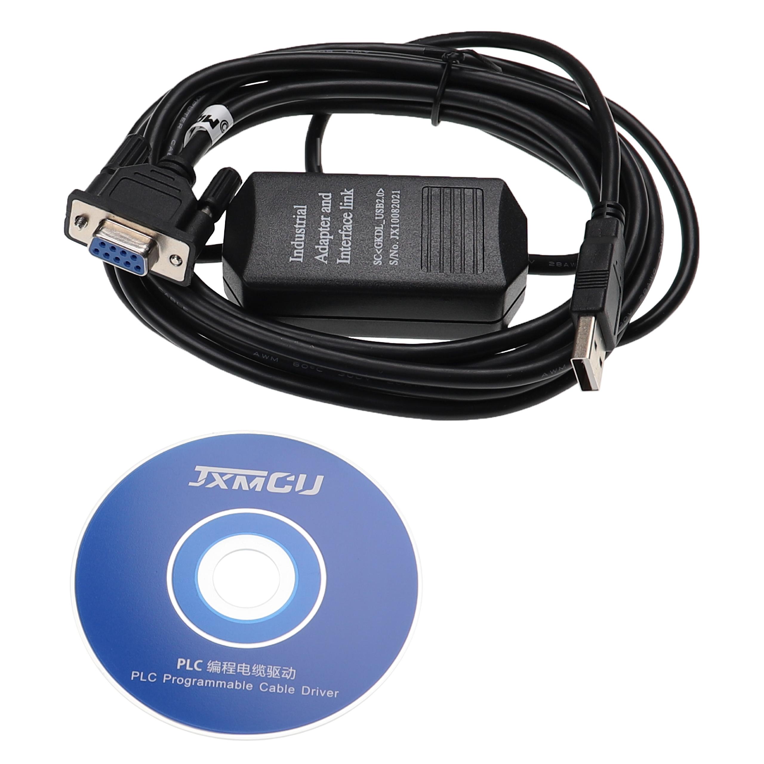 Programming Lead RS-232 suitable for AB-SLC 5/03 5/04 5/05 PC & Peripherals - Adapter + CD Driver 300cm, Black