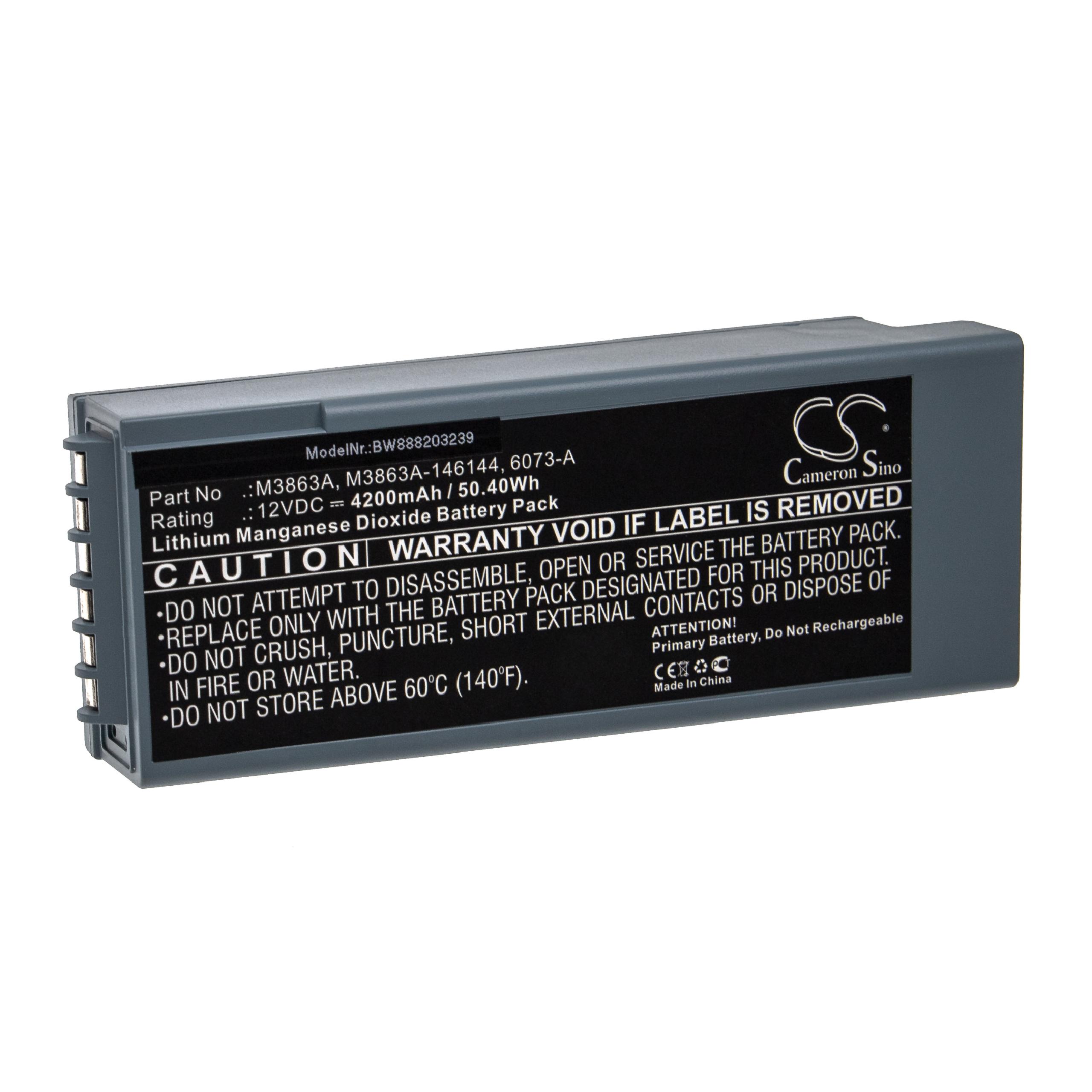 Medical Equipment Battery Replacement for Philips M3848A, M3860A, M3840A, M3841A, 6073-A - 4200mAh 12V Li-MnO2