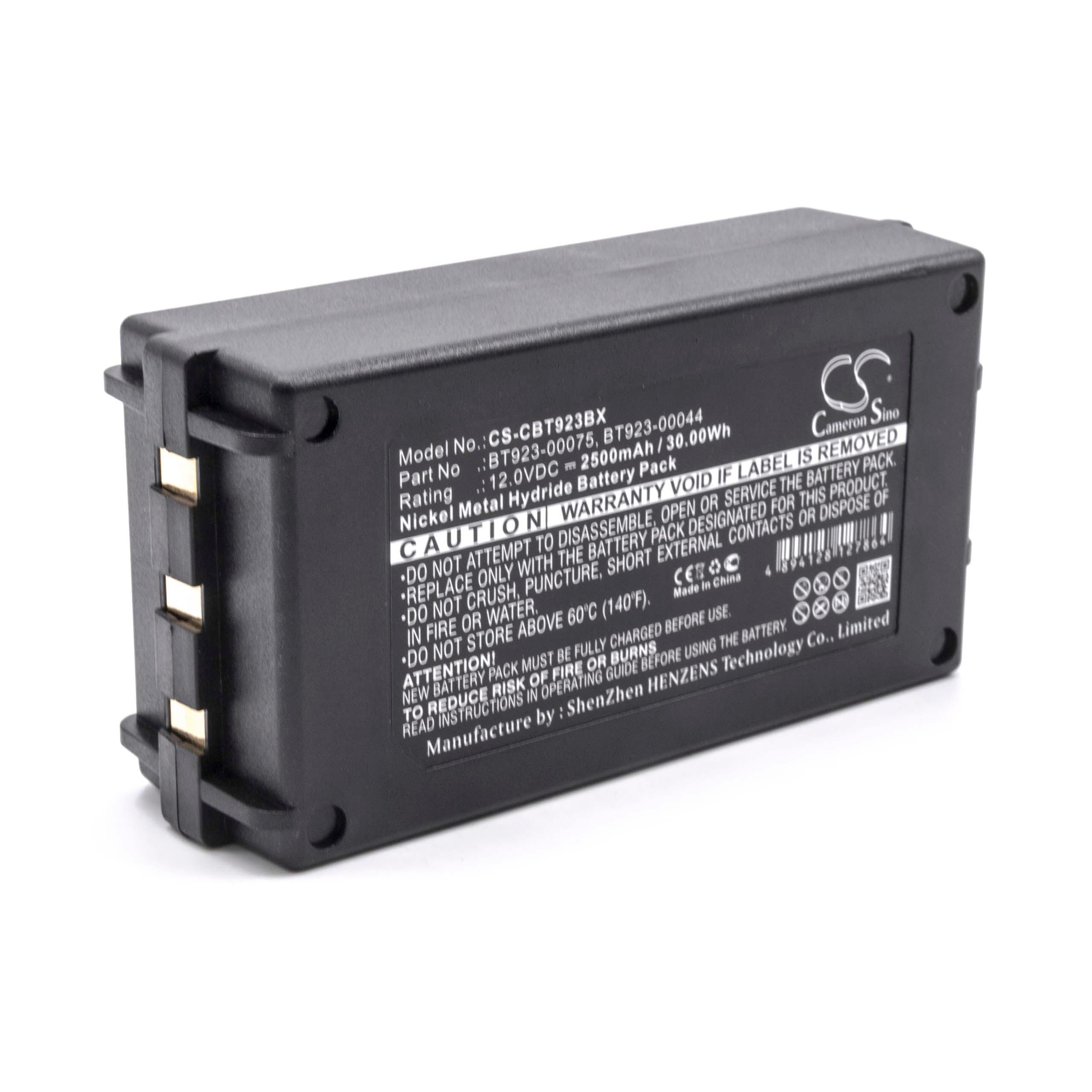 Batterie remplace Cattron-Theimeg BT081-00053 pour télécomande industrielle - 2500mAh 12V NiMH
