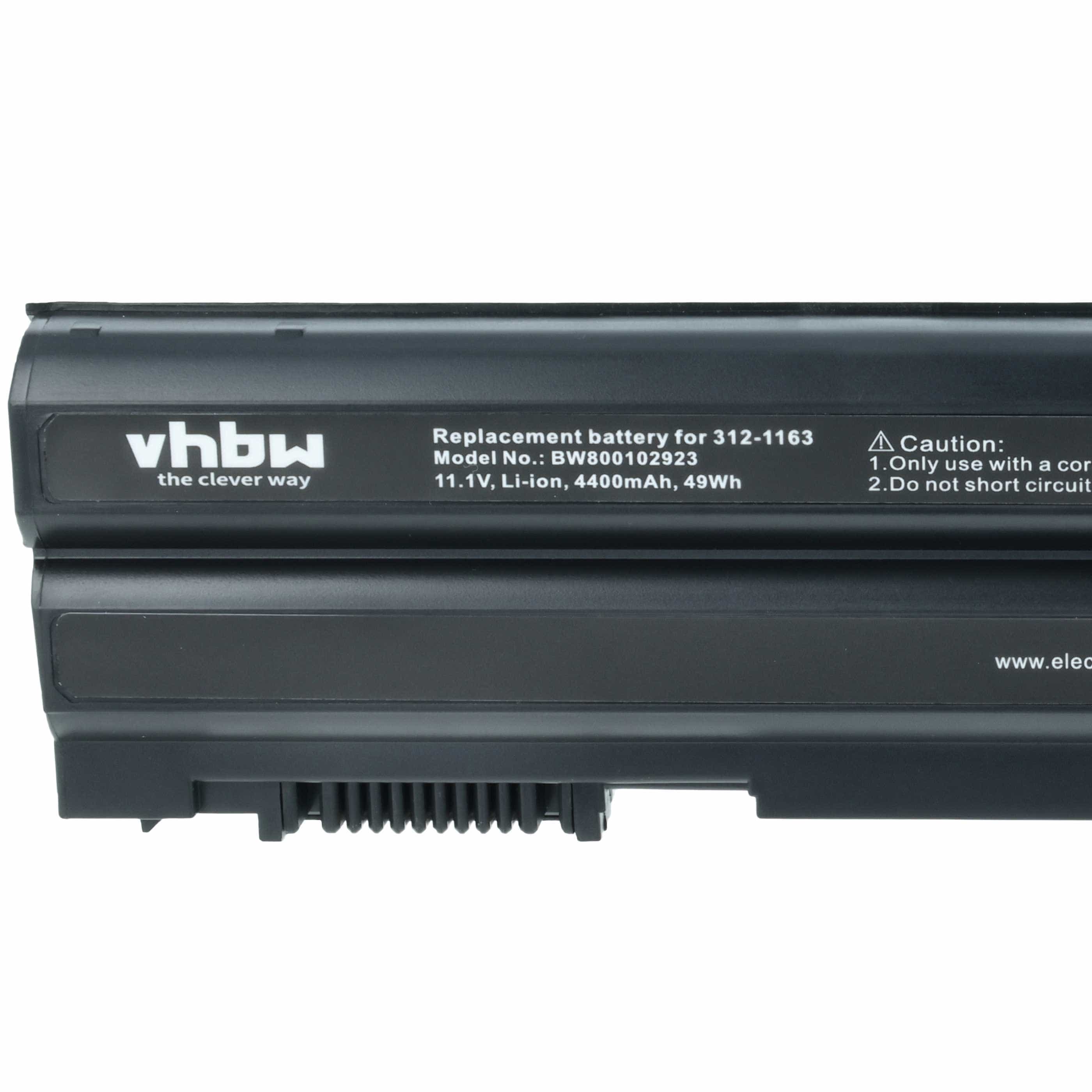 Akumulator do laptopa zamiennik Dell 2P2MJ, 04NW9, 0DTG0V, 05G67C, 312-1163 - 4400 mAh 11,1 V Li-Ion, czarny
