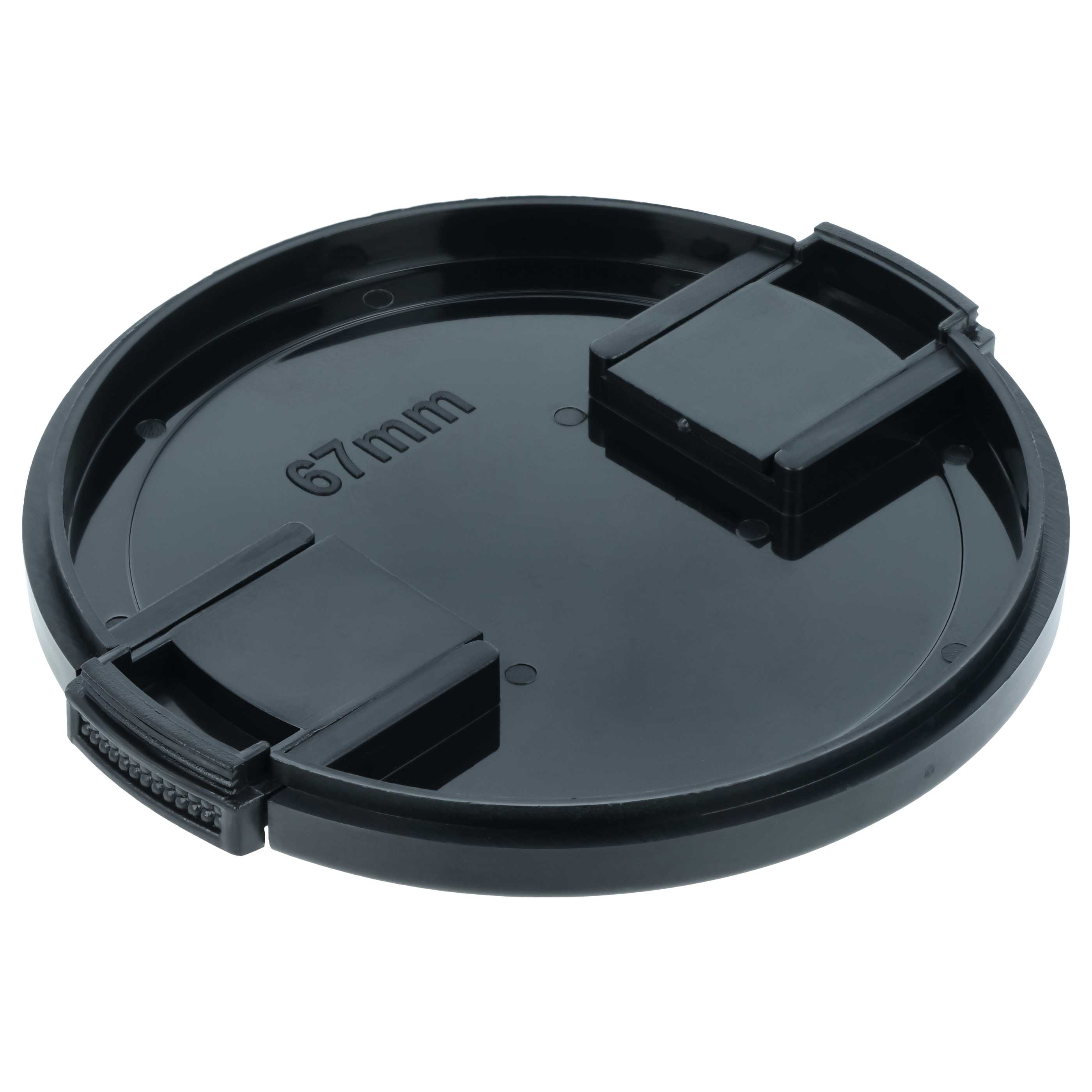 Copriobiettivo 67 mm per Fujifilm, Leica, Pentax, Panasonic - con impugnatura laterale, plastica, nero