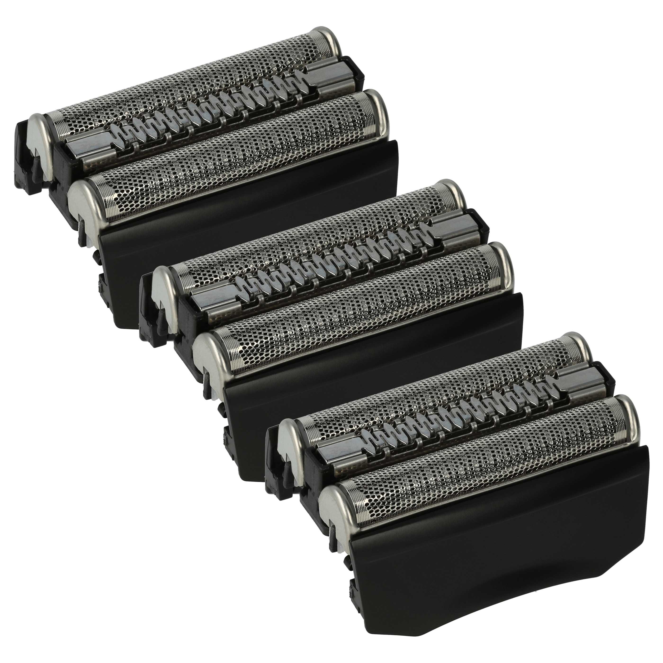 3x Shaving Heads replaces Braun 70B, 70S for Braun Electric Razor, black