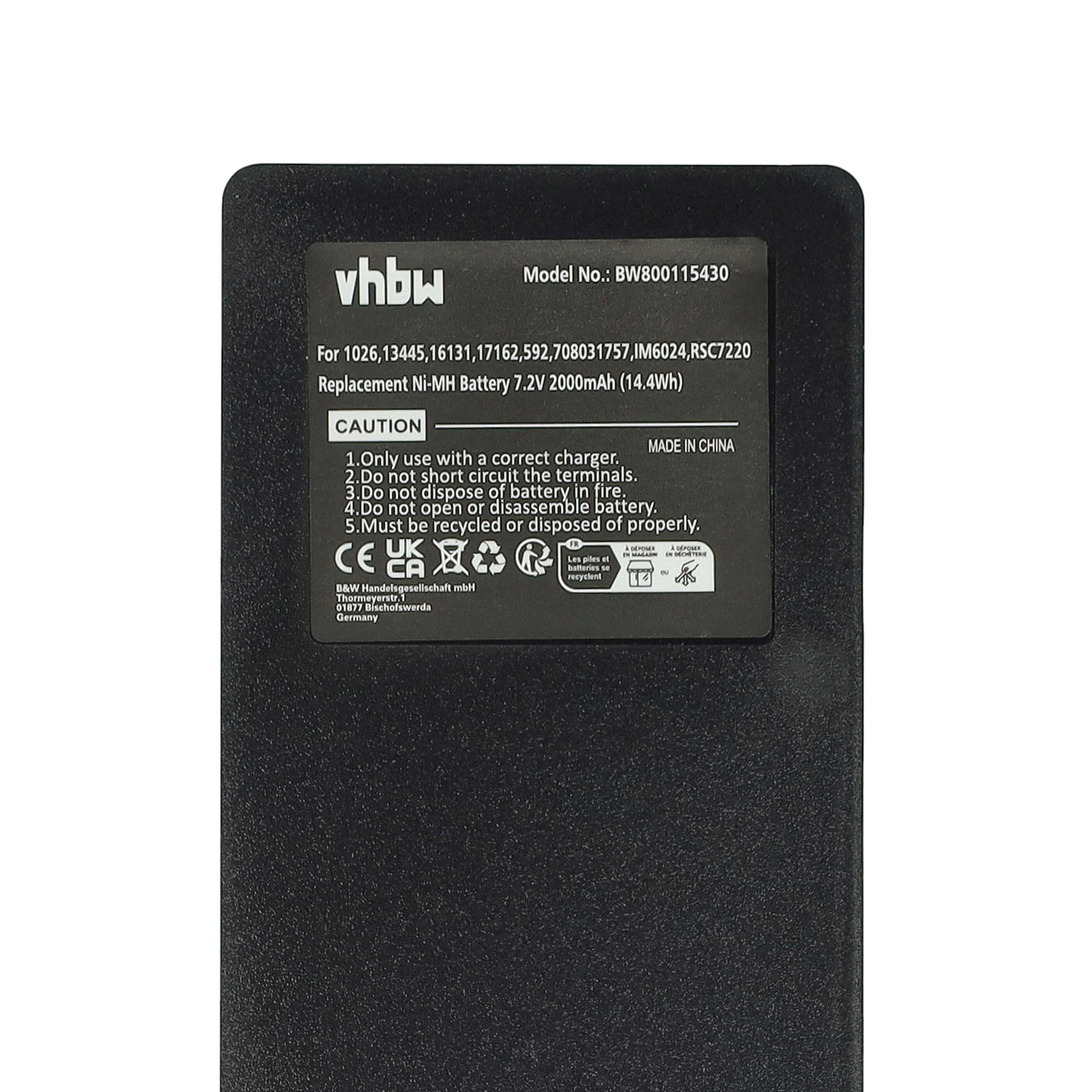Industrial Remote Control Replacement Battery for Palfinger / Scanreco 590, 592, RC400 - 2000mAh 7.2V NiMH