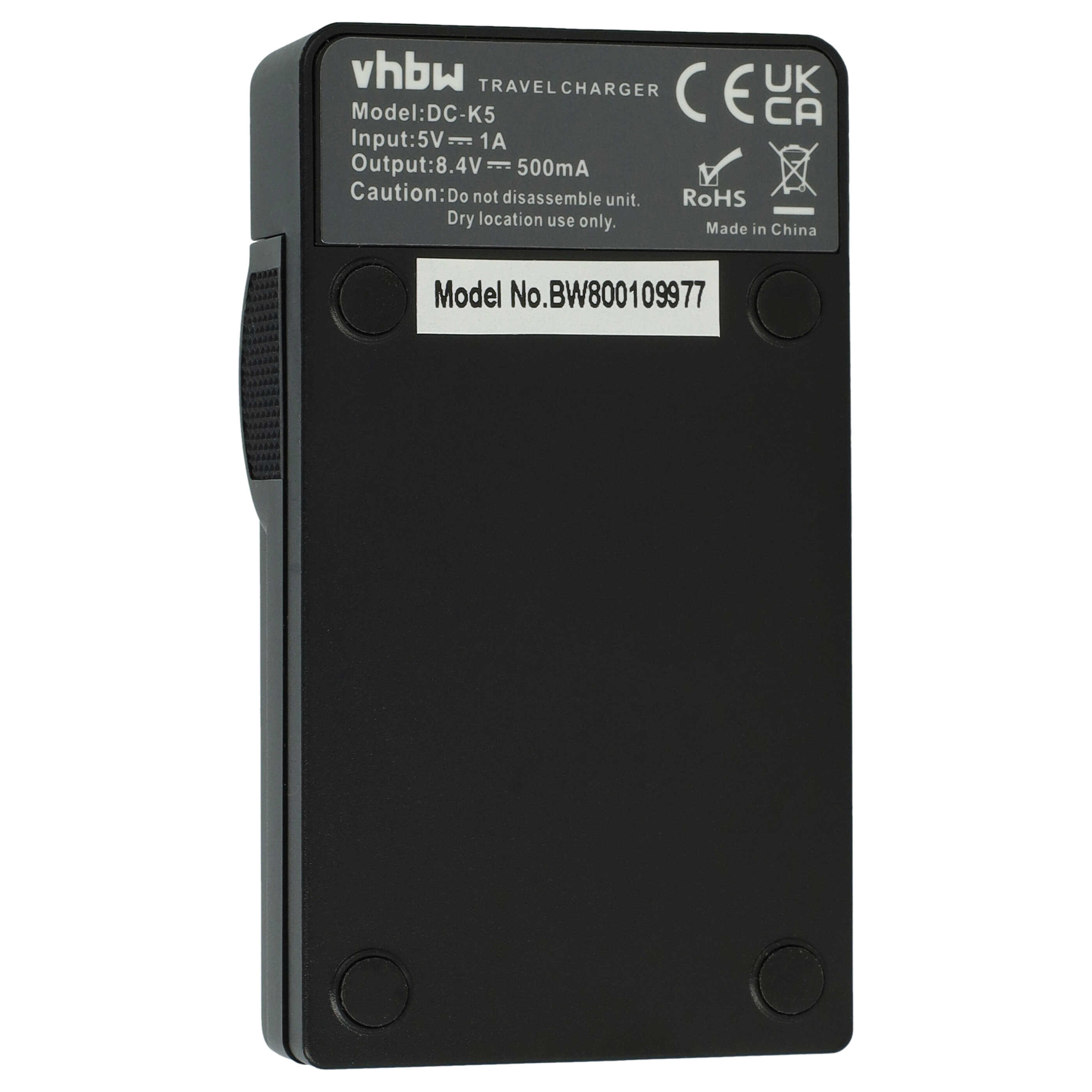 Battery Charger Micro-USB + Cable Micro-USB suitable for Canon EOS Kiss X80, Rebel T6, 2000D, 4000D Digital Ca