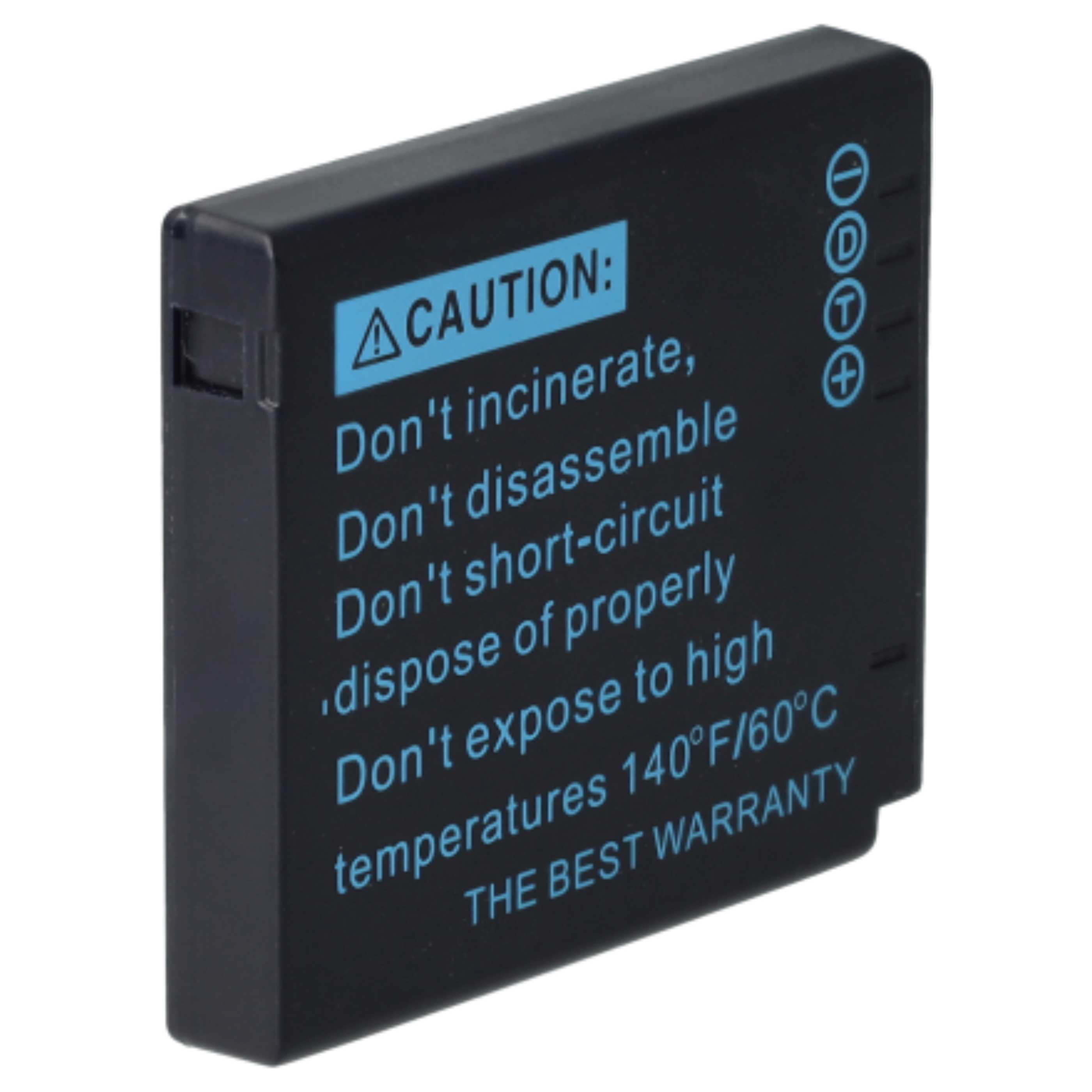 2x Battery replaces Panasonic DMW-BCF10E, DMW-BCF10 - 1000mAh, 3.6V, Li-Ion