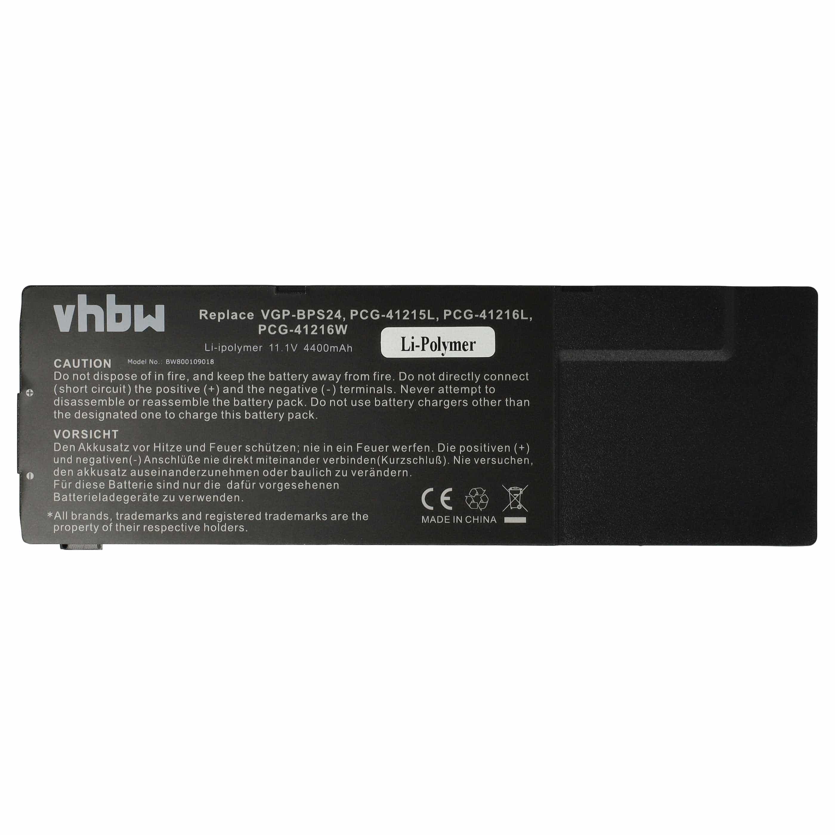 Akumulator do laptopa zamiennik Sony VGP-BPL24, VGP-BPSC24, VGP-BPS24 - 4400 mAh 11,1 V Li-Ion, czarny