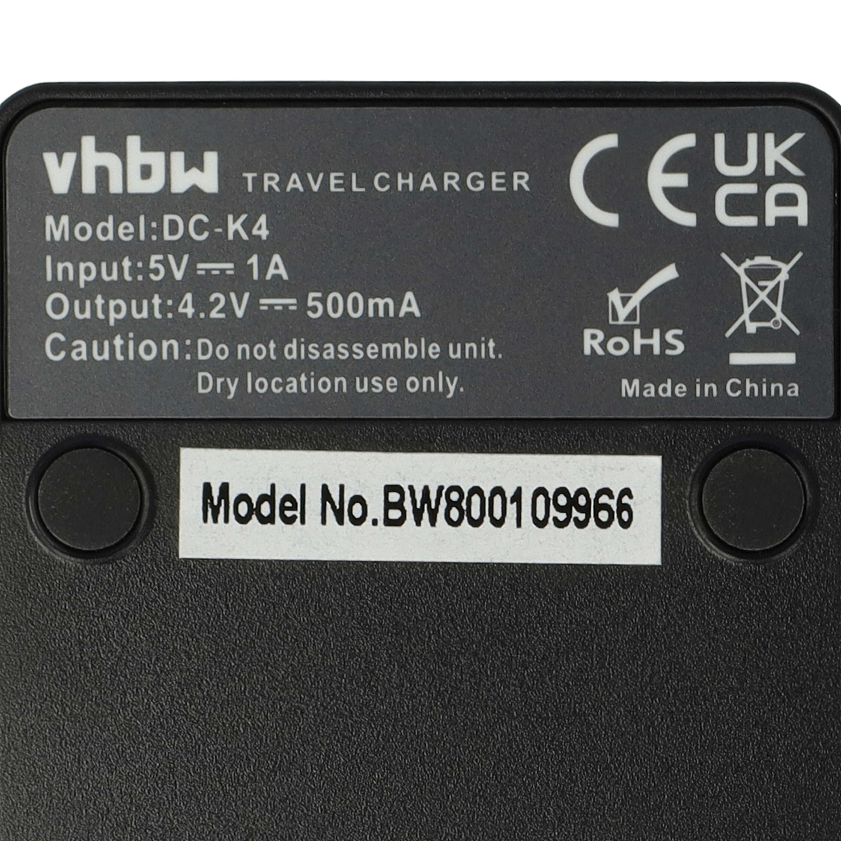 Battery Charger suitable for Olympus Li-70B Camera etc. - 0.5 A, 4.2 V