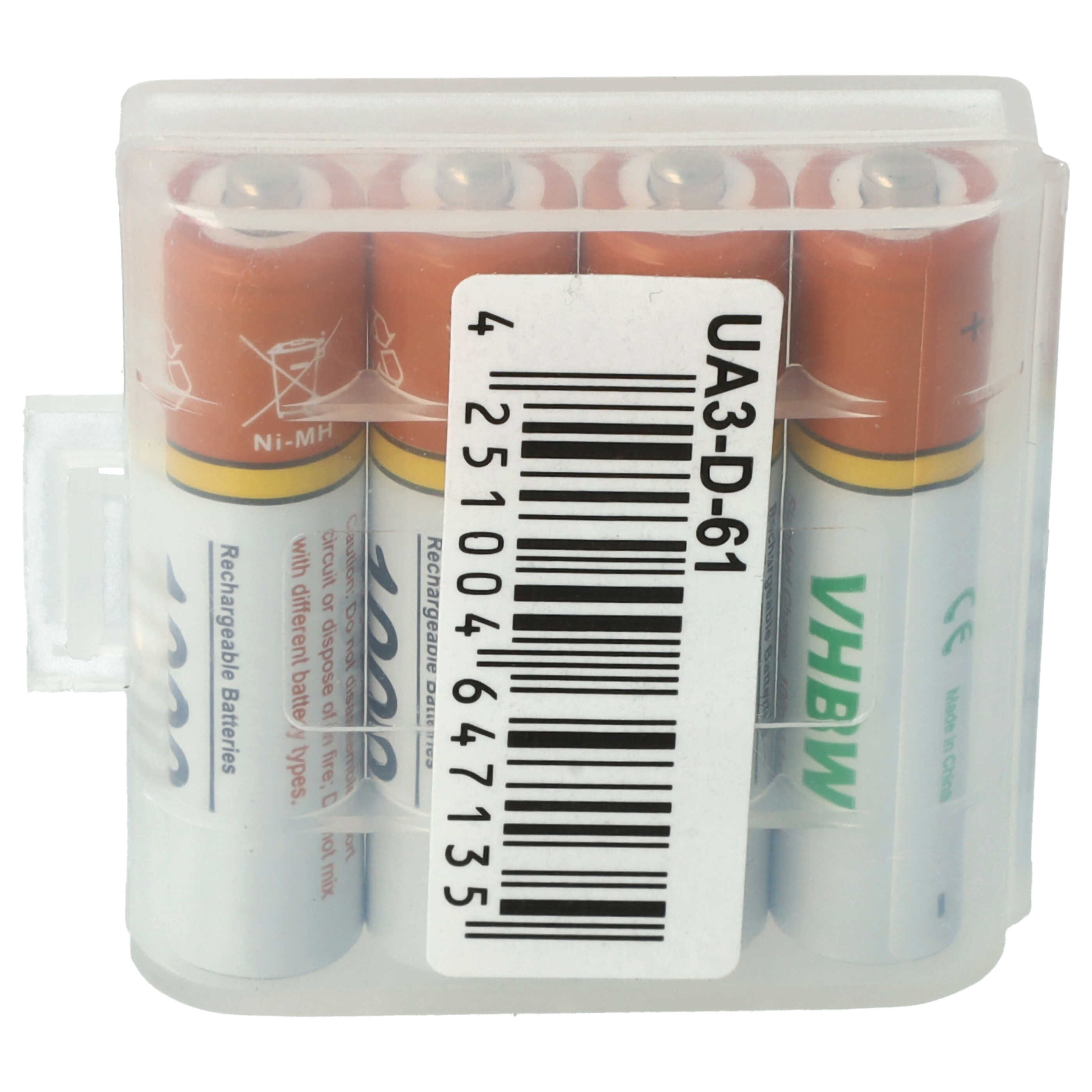 Batteries (4x pièces) pour Philips D4501, D6351, M3351, M3451, M3451B/38 Linea Lux, M5651, M6651, M6651WB Luce