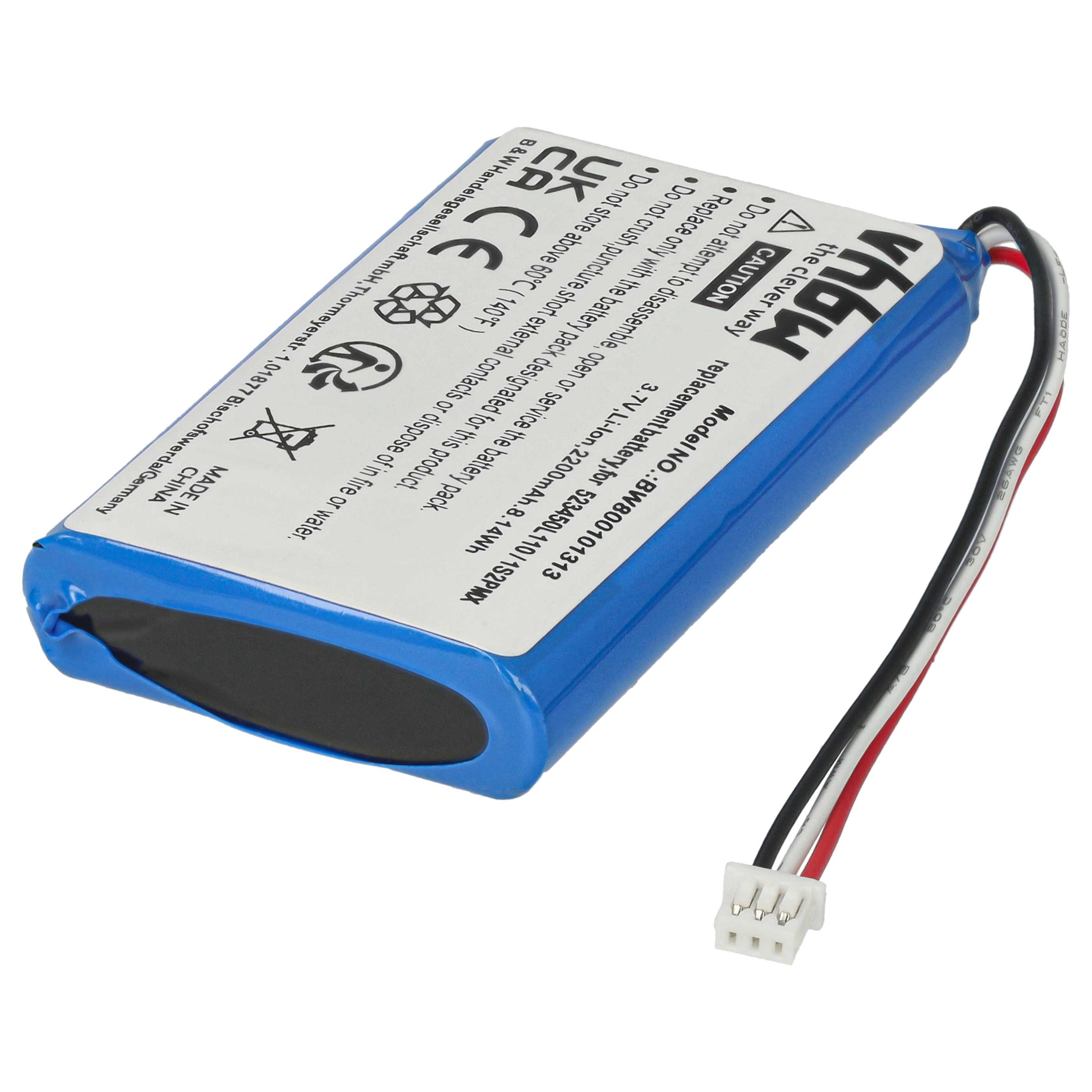 Akumulator do nawigacji GPS zamiennik BLAUPUNKT 1S2PMX, 523450L110 - 2200 mAh 3,7 V Li-Ion