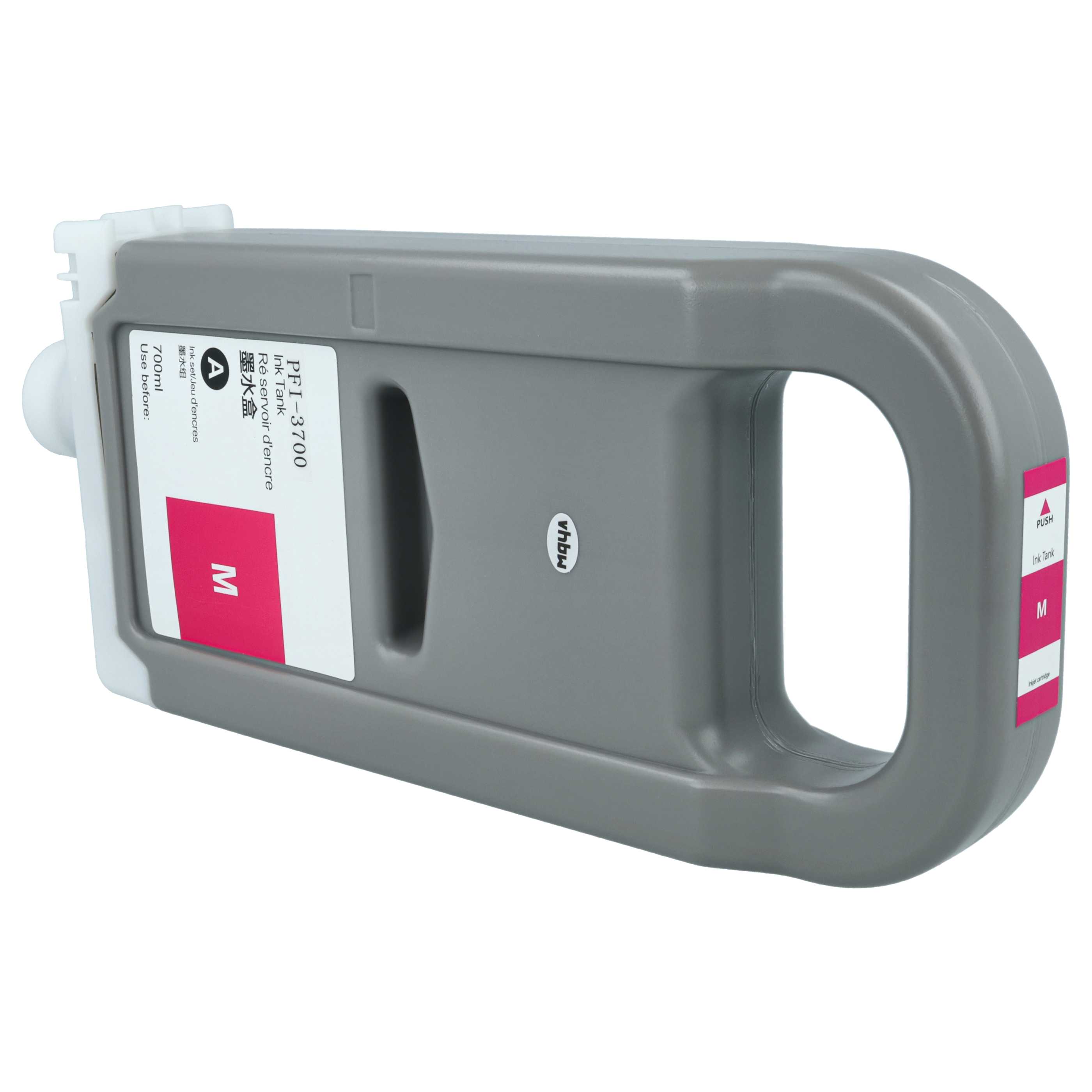 Ink Cartridge as Exchange for Canon PFI-3700 M for Canon Printer - Magenta 700 ml